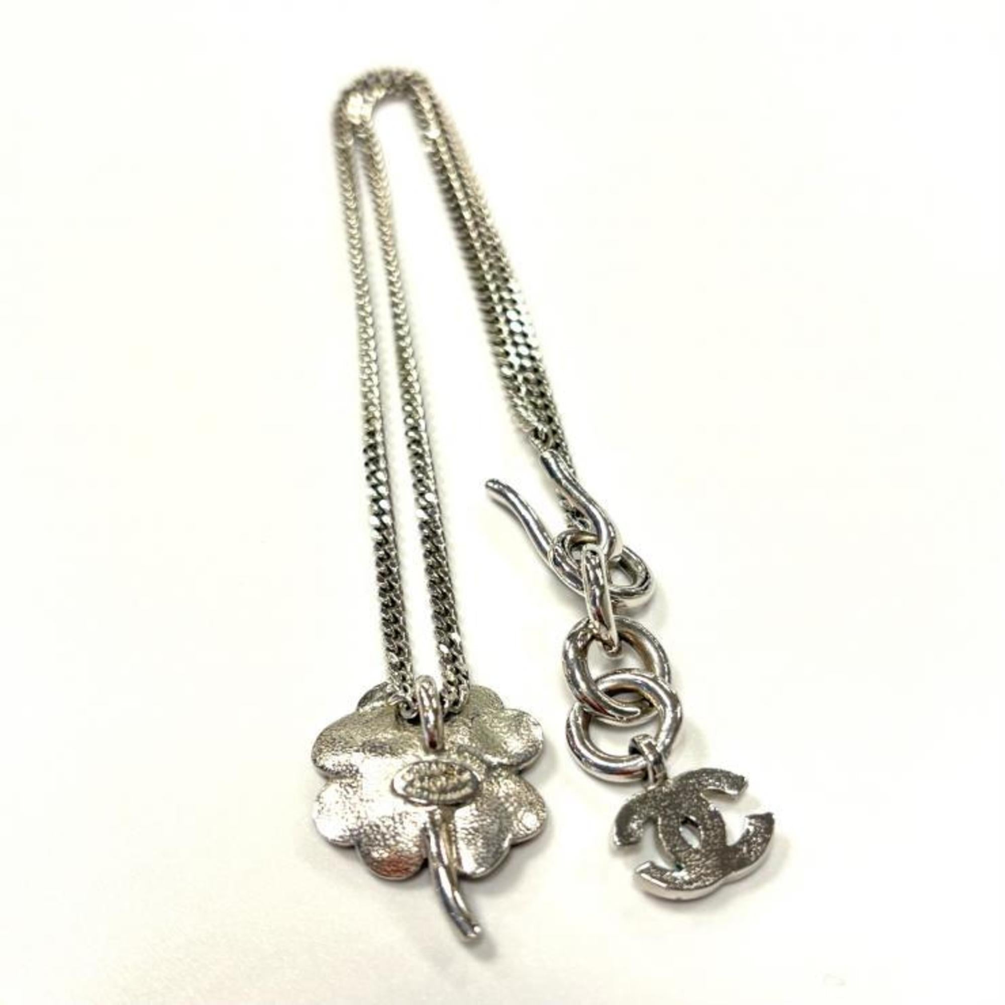 CC Logo Clover Pendant Necklace Sterling Silver