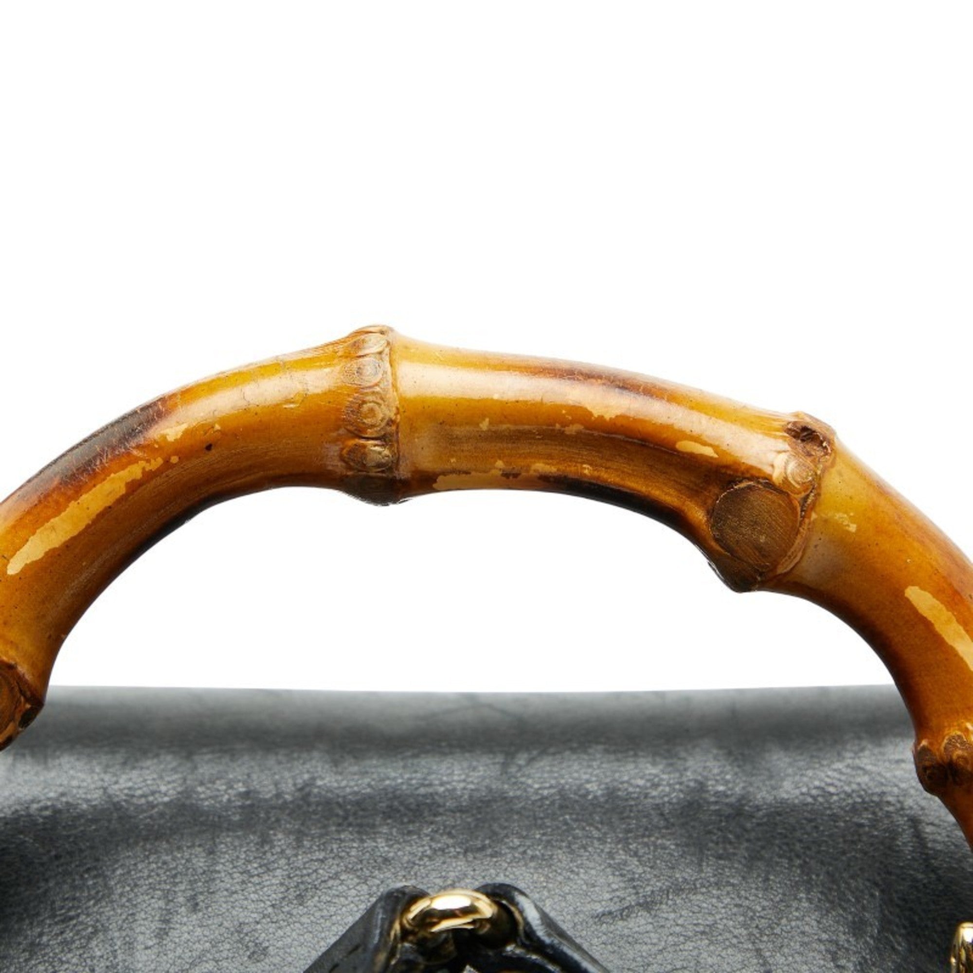 Vintage Bamboo Backpack Leather Medium