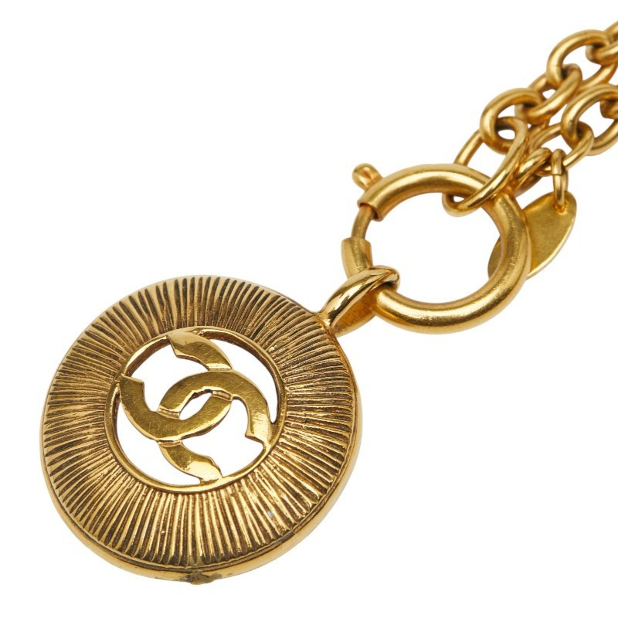 CC Logo Pendant Necklace Metal