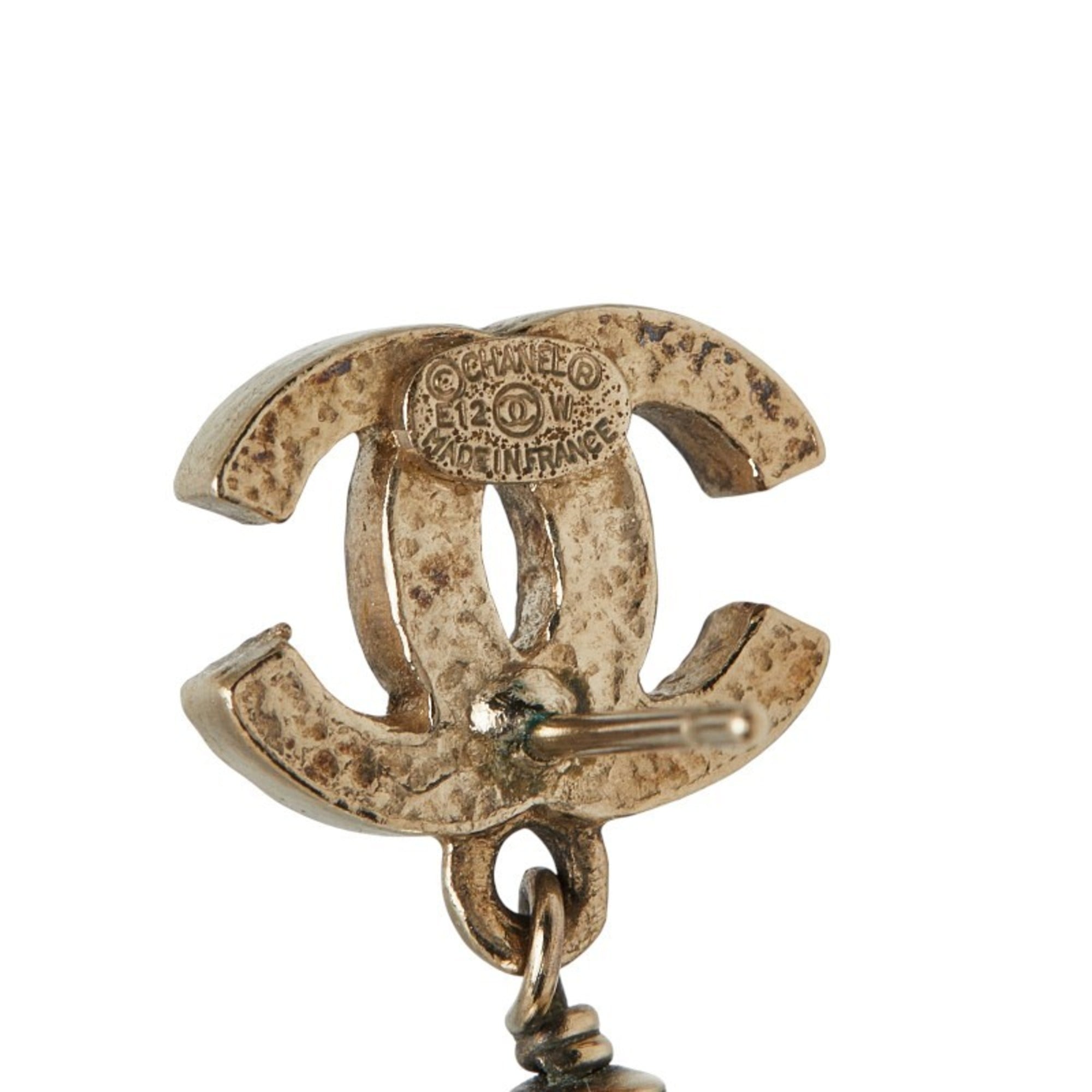 CC Logo Earrings Metal Gold-Tone Metal