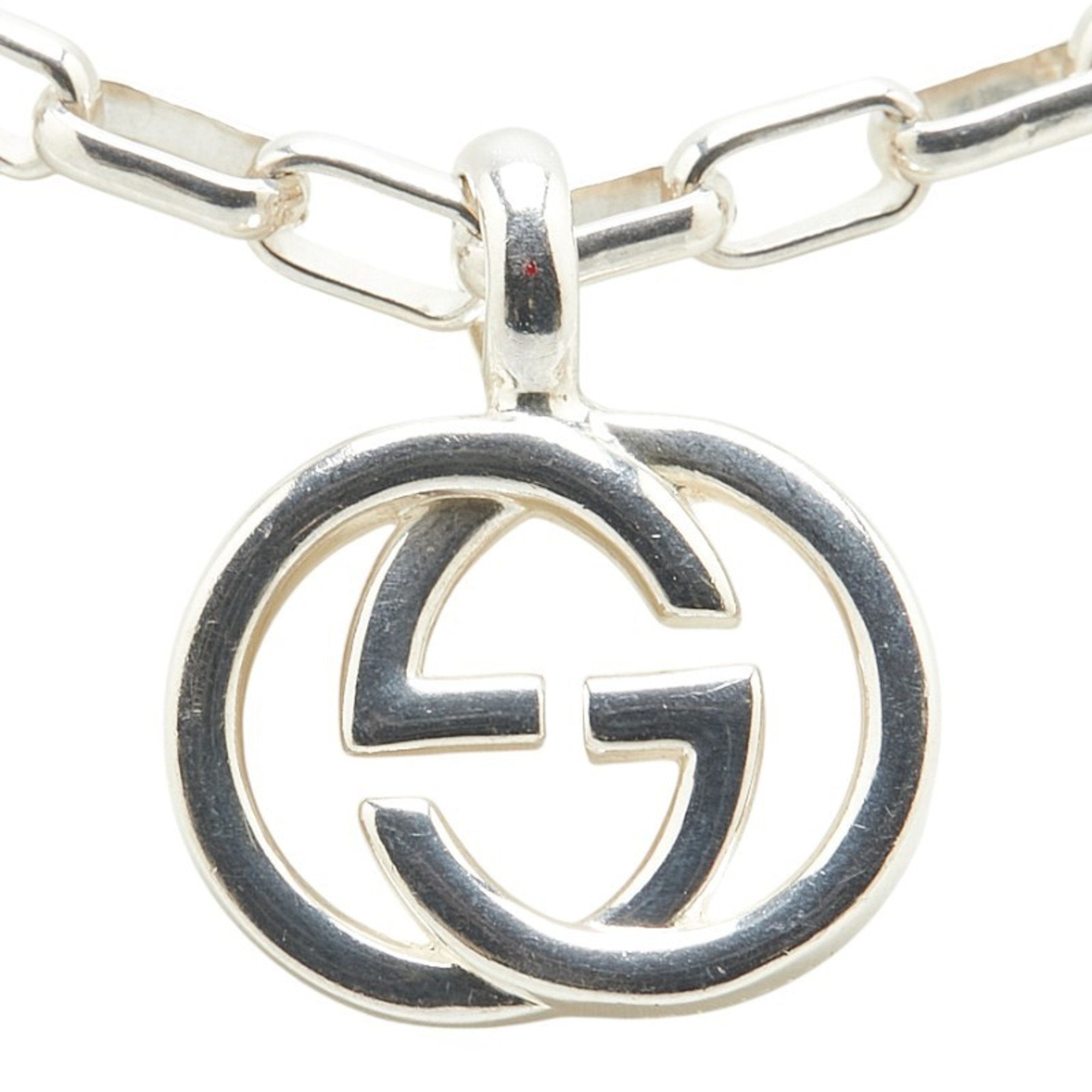 Interlocking G Pendant Necklace Sterling Silver
