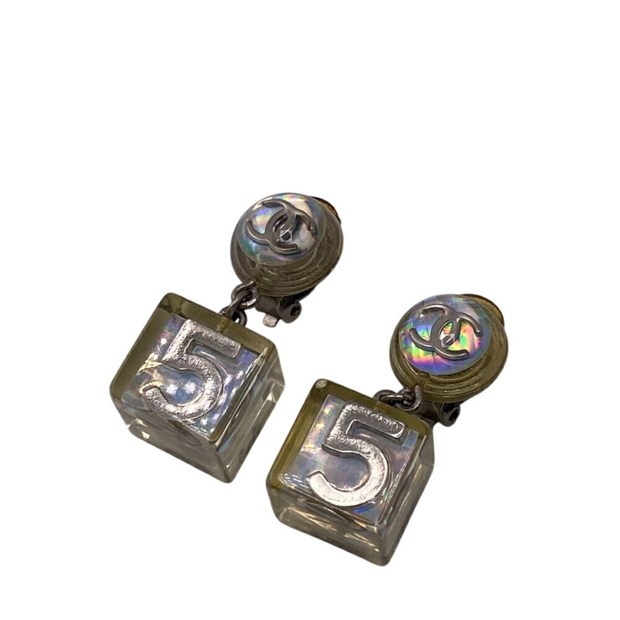 CC Logo Clip-On Earrings Sterling Silver