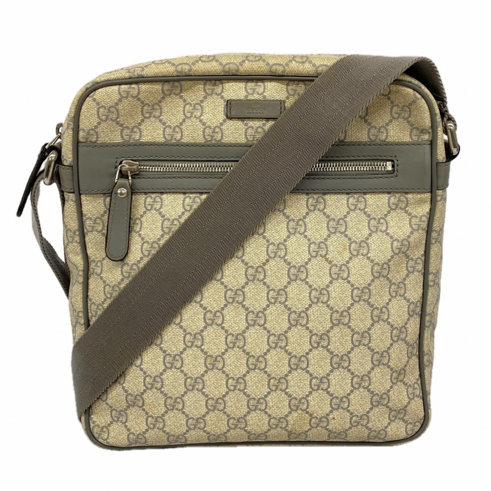 Front Zip Messenger GG Coated Canvas Medium