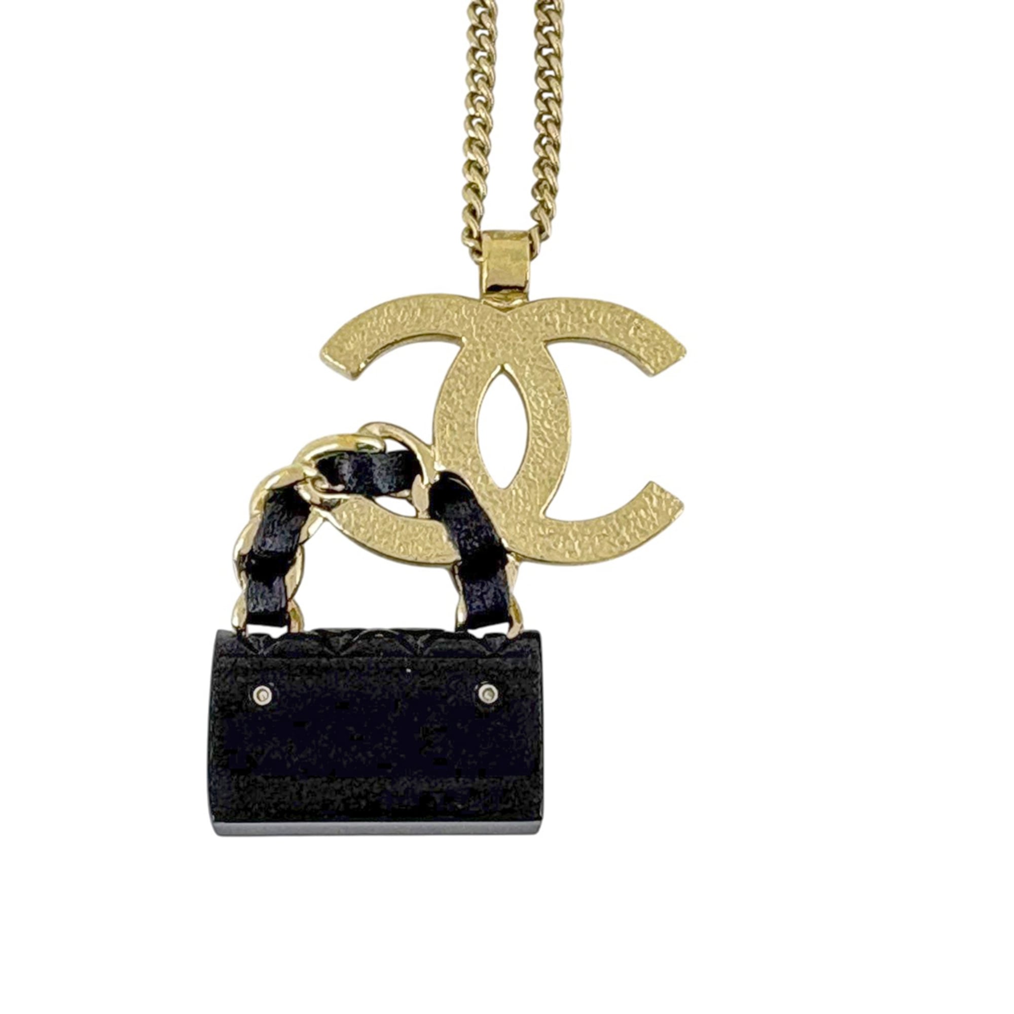 CC Logo Chain Pendant Necklace Metal