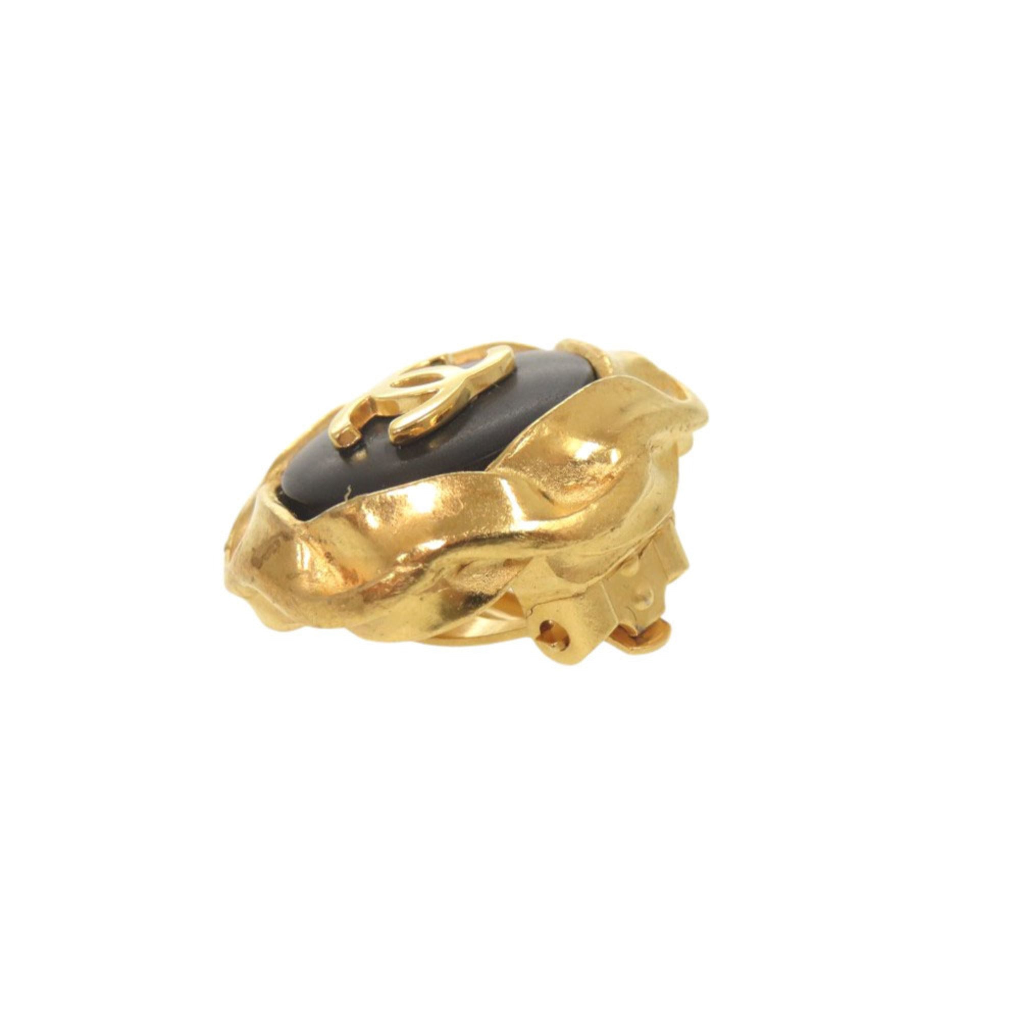 CC Logo Clip-On Earrings Gold-Tone Metal Gold-Tone Metal