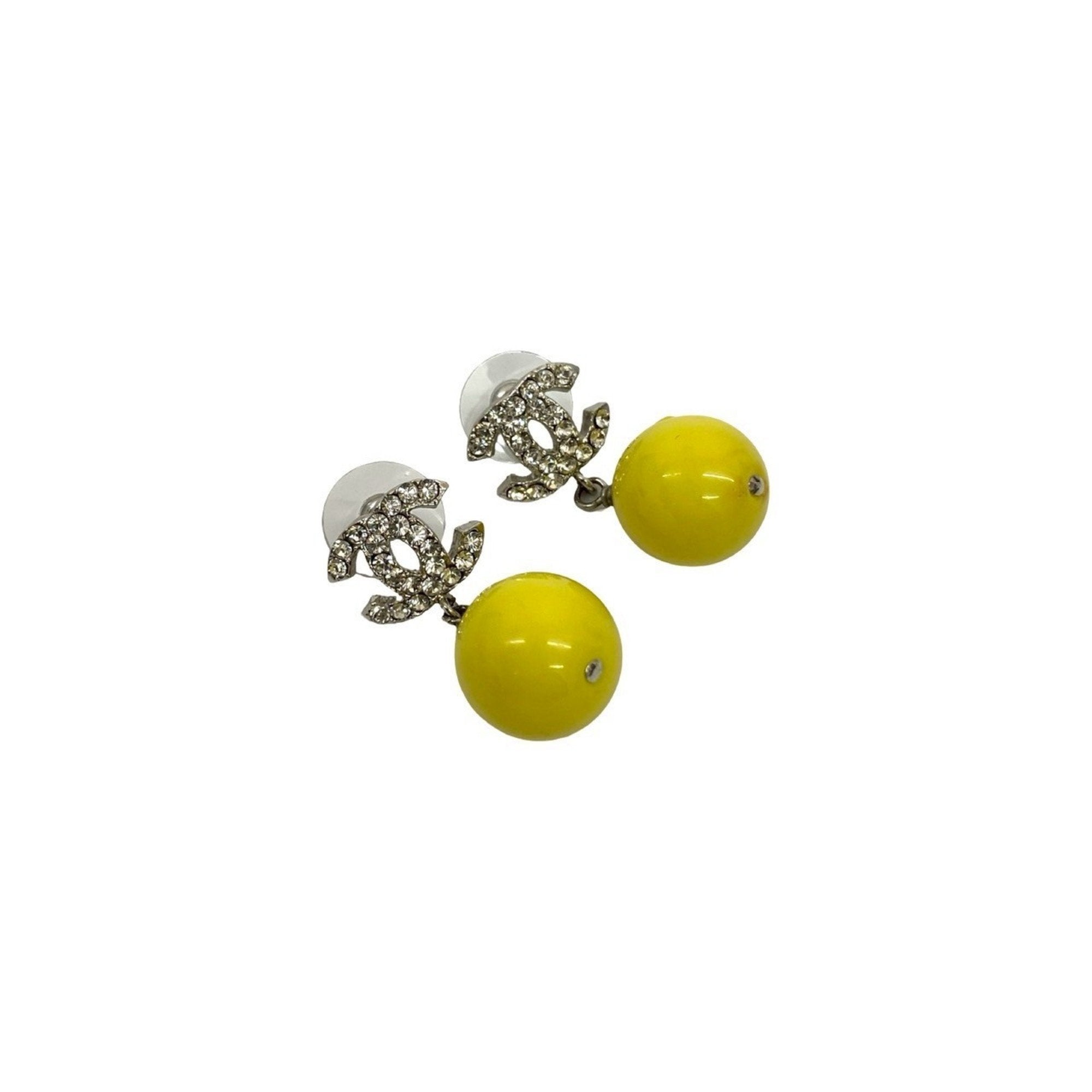 CC Logo Earrings Silver-Tone Metal Silver-Tone Metal