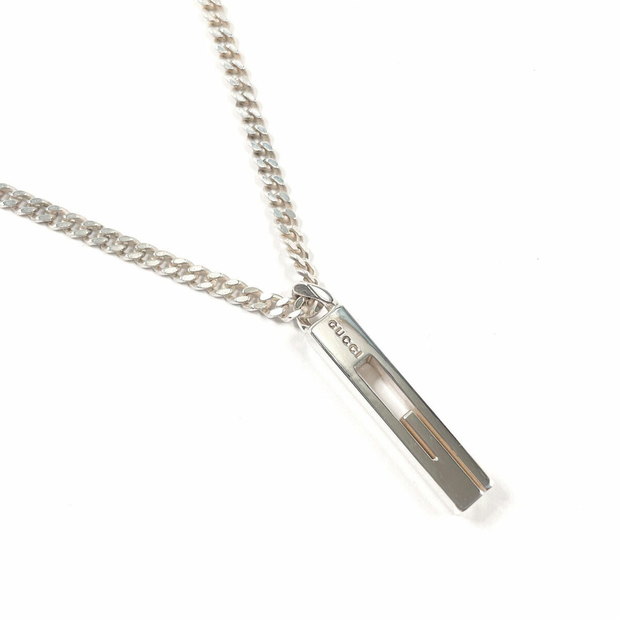 Cutout G Pendant Necklace Sterling Silver