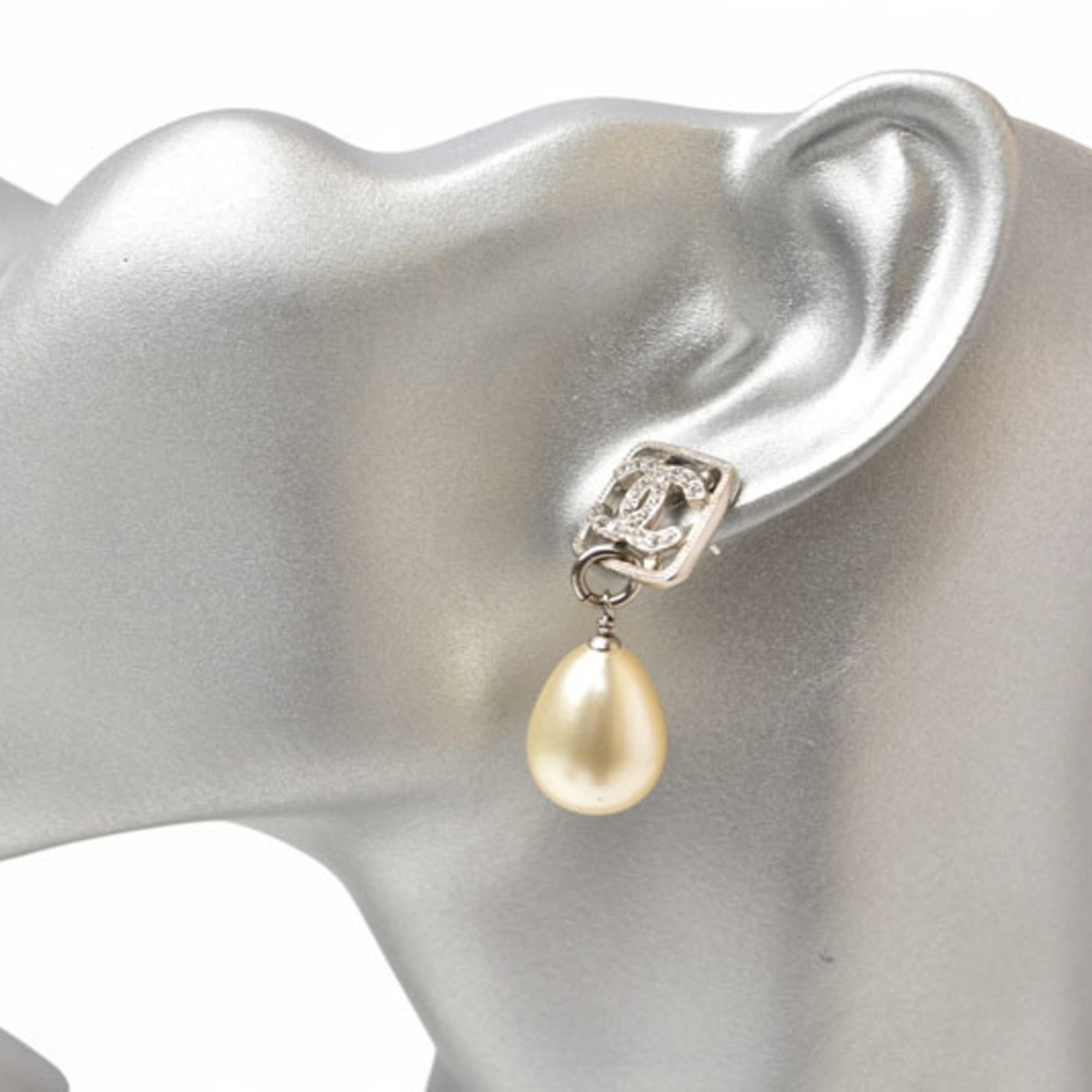 CC Logo Earrings Sterling Silver Silver-Tone Metal