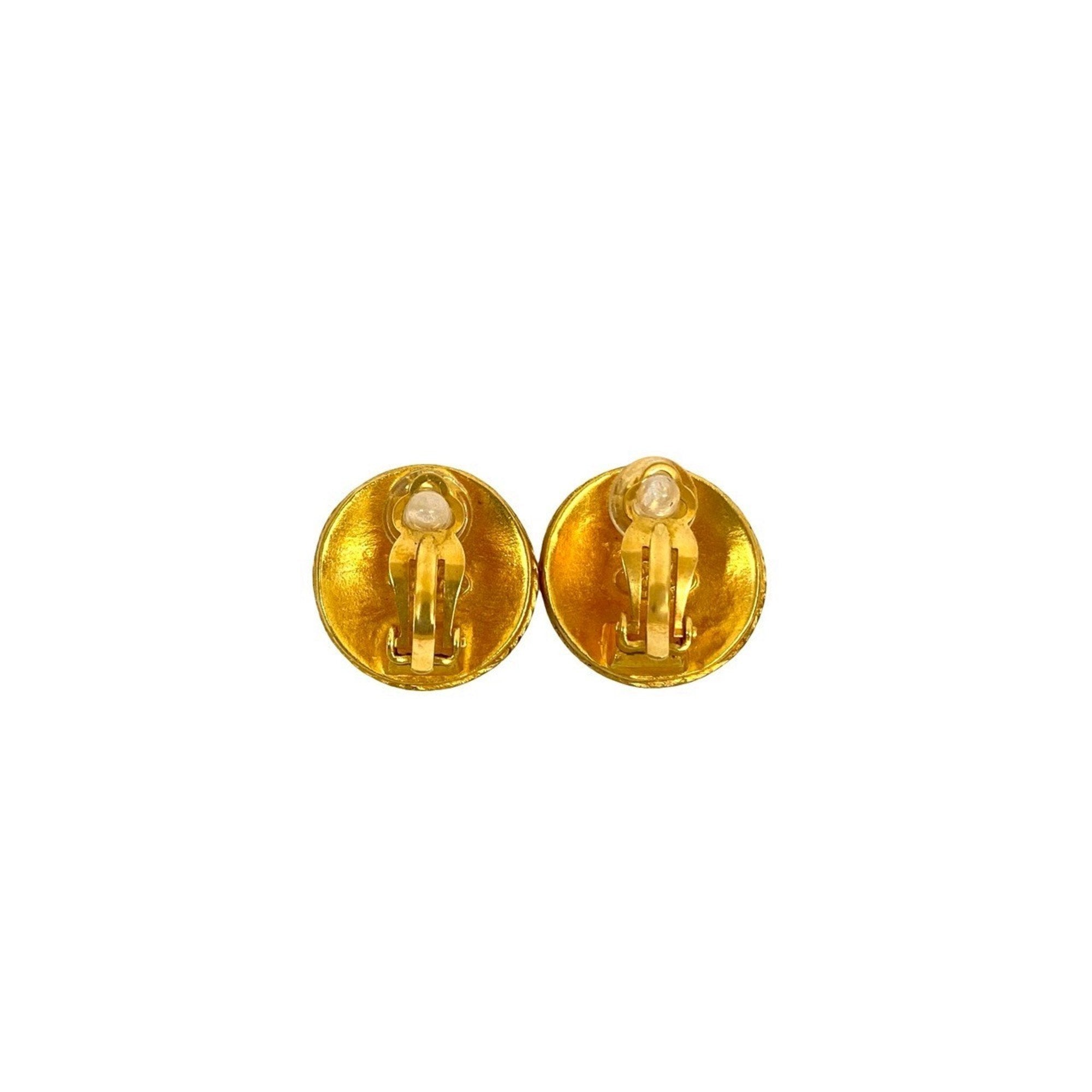 CC Logo Earrings Metal Gold-Tone Metal