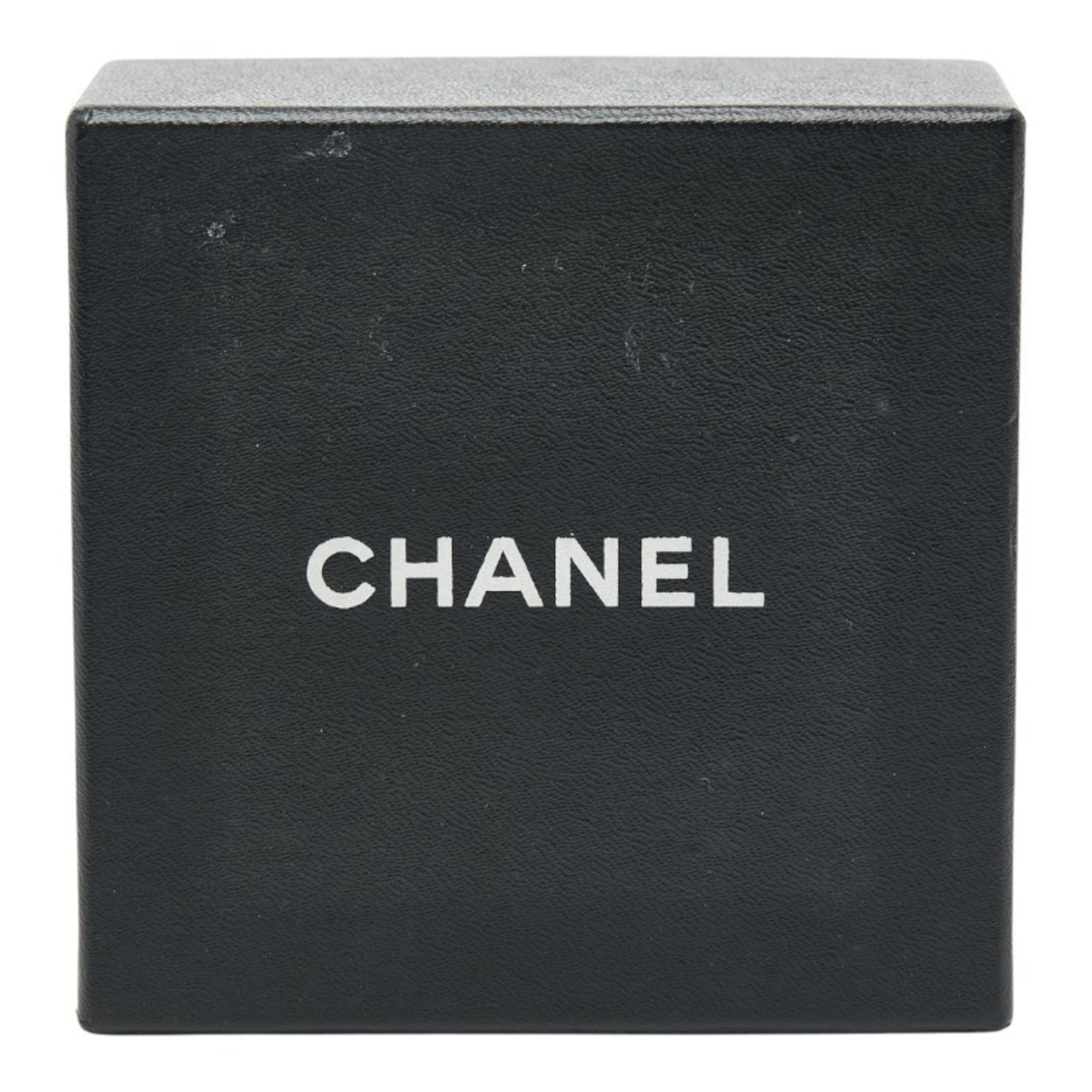 Camellia Brooch Black Leather and Metal