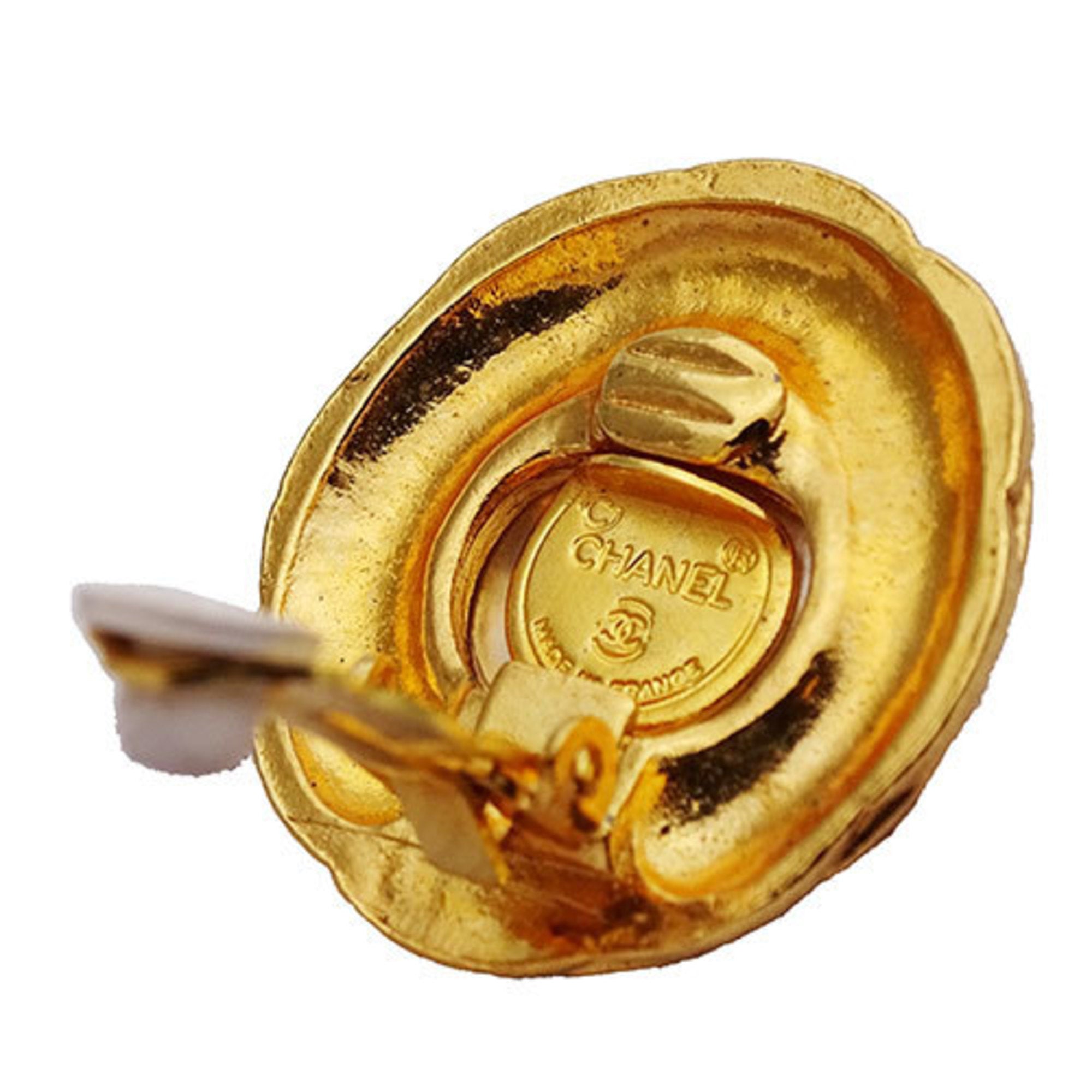 Clip-On Earrings Pearl Clip-On Gold-Tone Metal