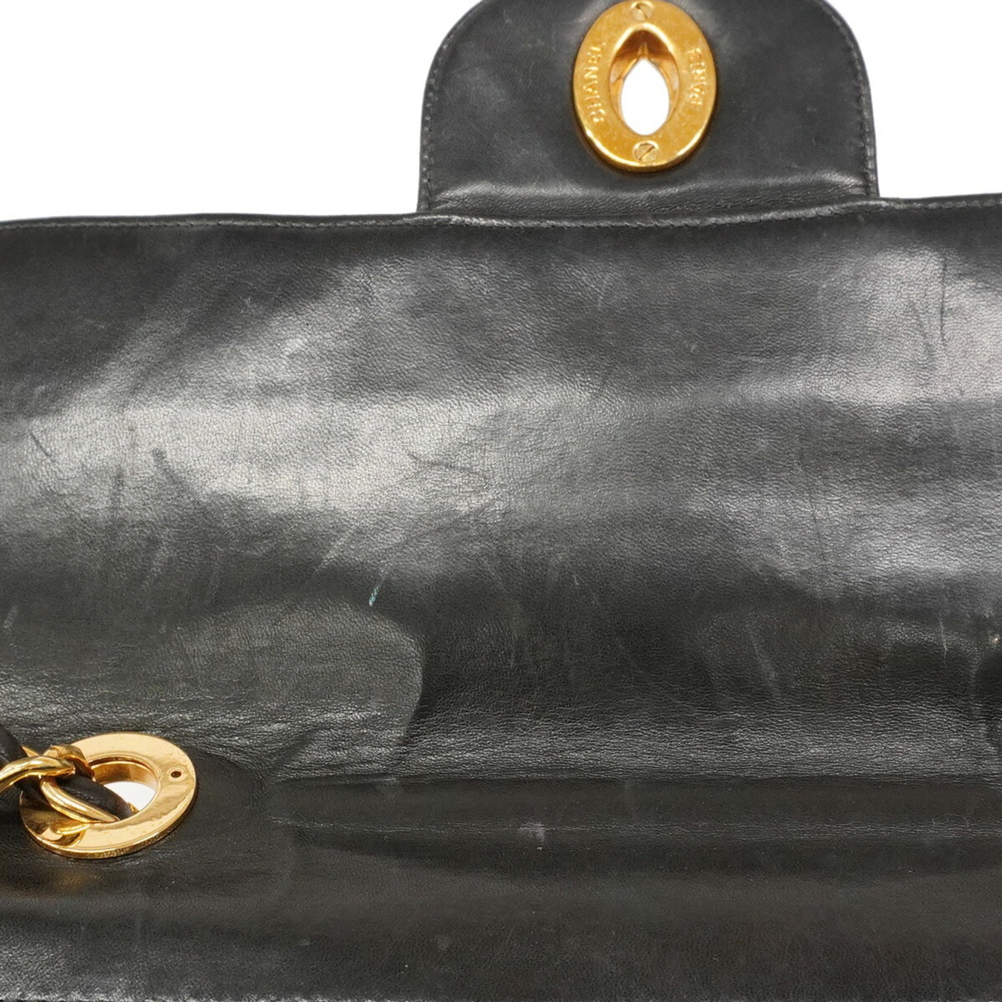 Vintage Square Flap Bag Quilted Lambskin Jumbo