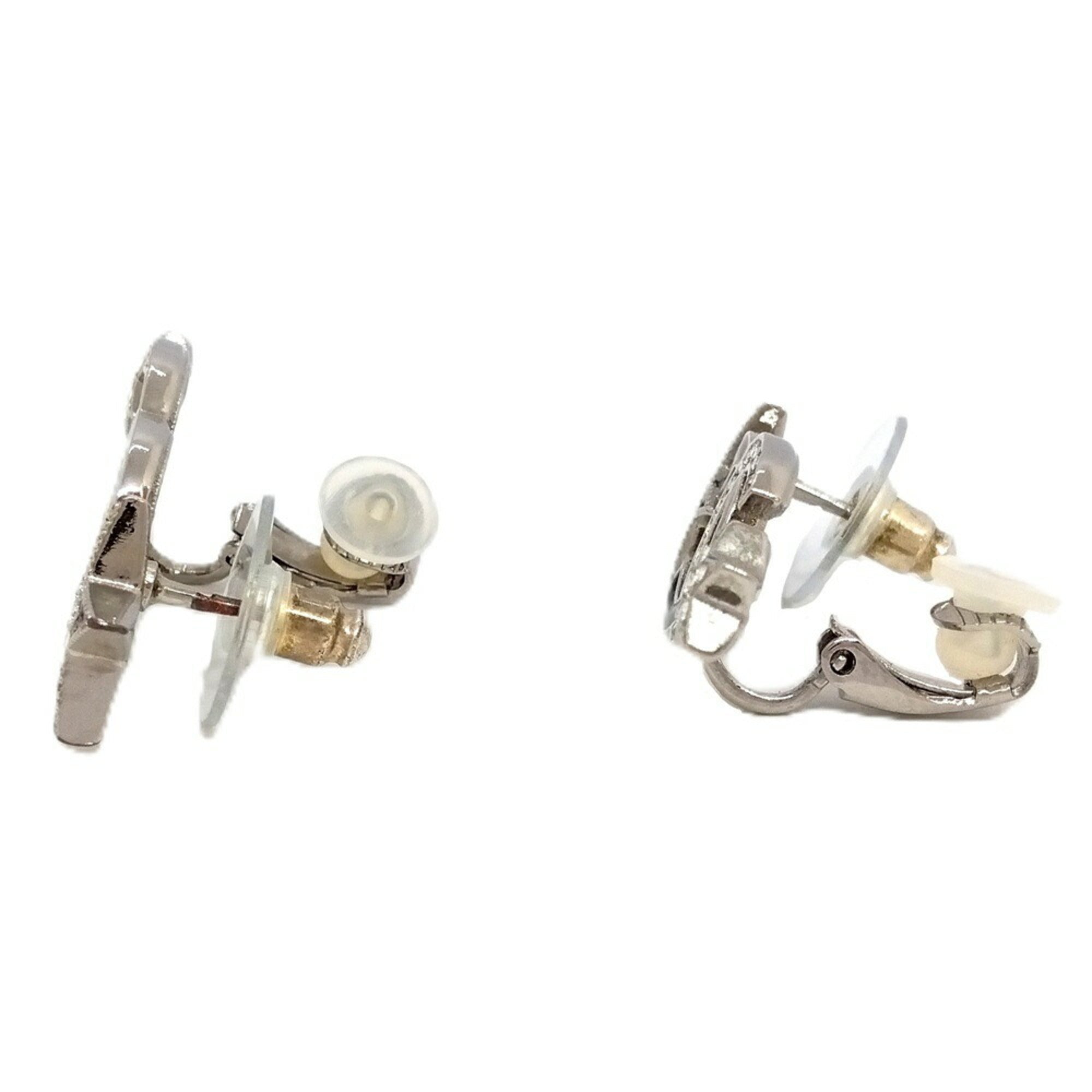 CC Logo Star Earrings Sterling Silver Silver-Tone Metal