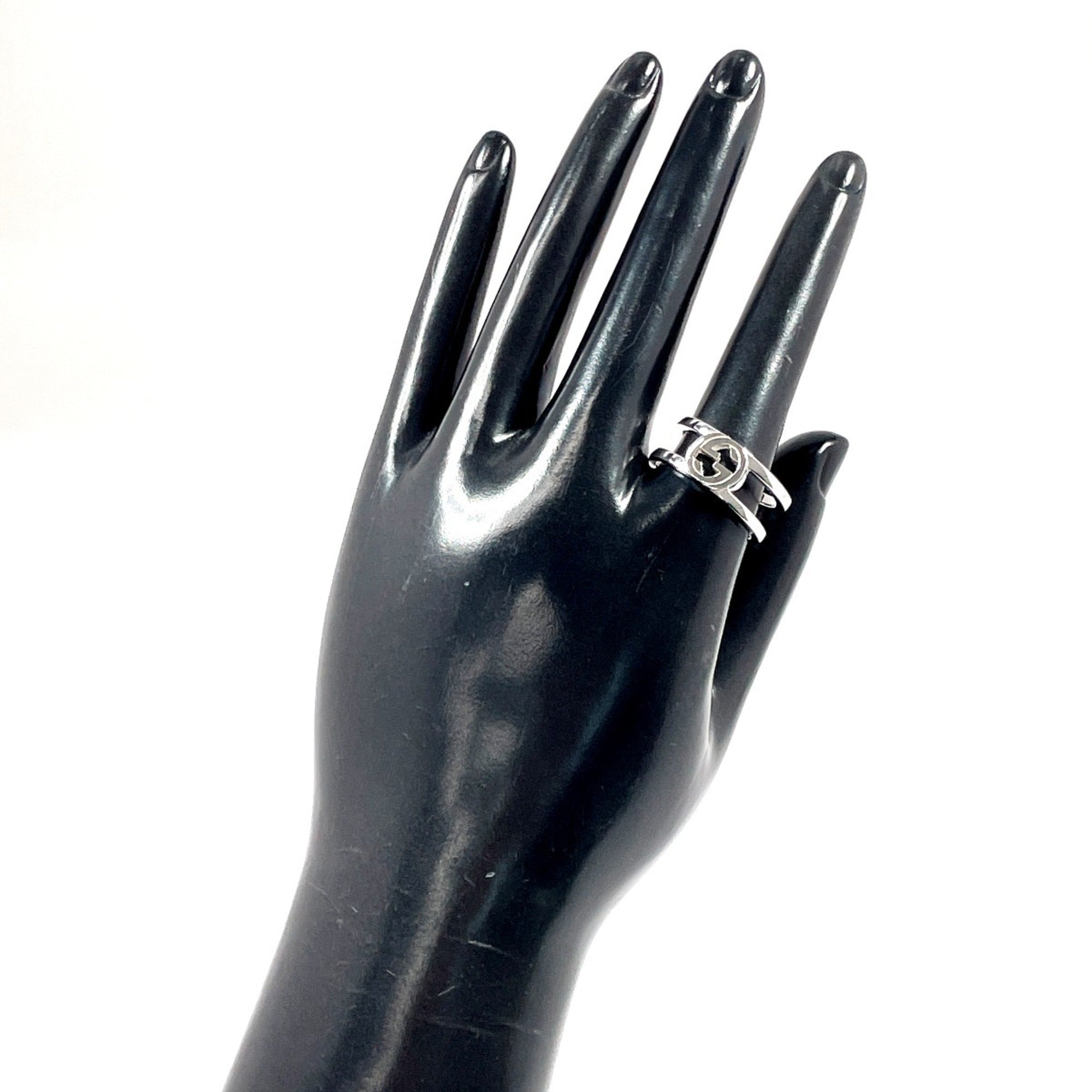 Interlocking G Band Ring Sterling Silver