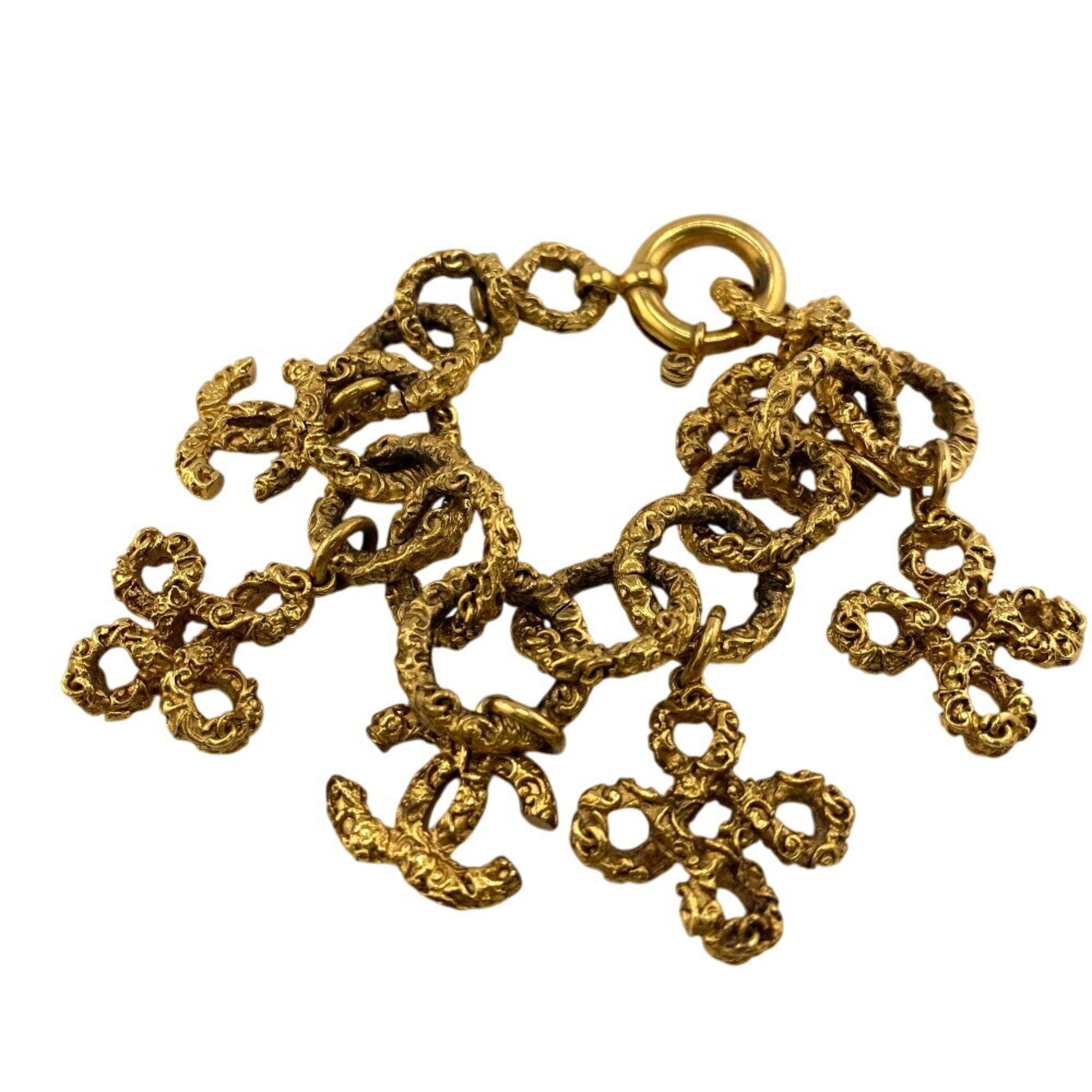 Clover Lava Ankle Bracelet Gold with Rice