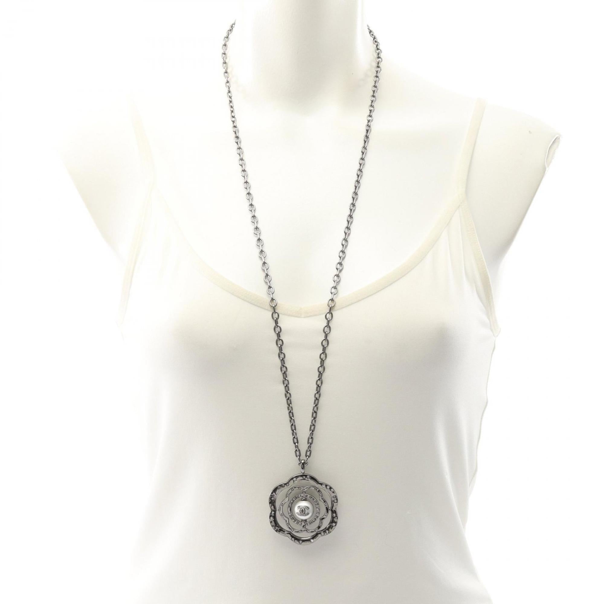 CC Logo Pendant Necklace Sterling Silver