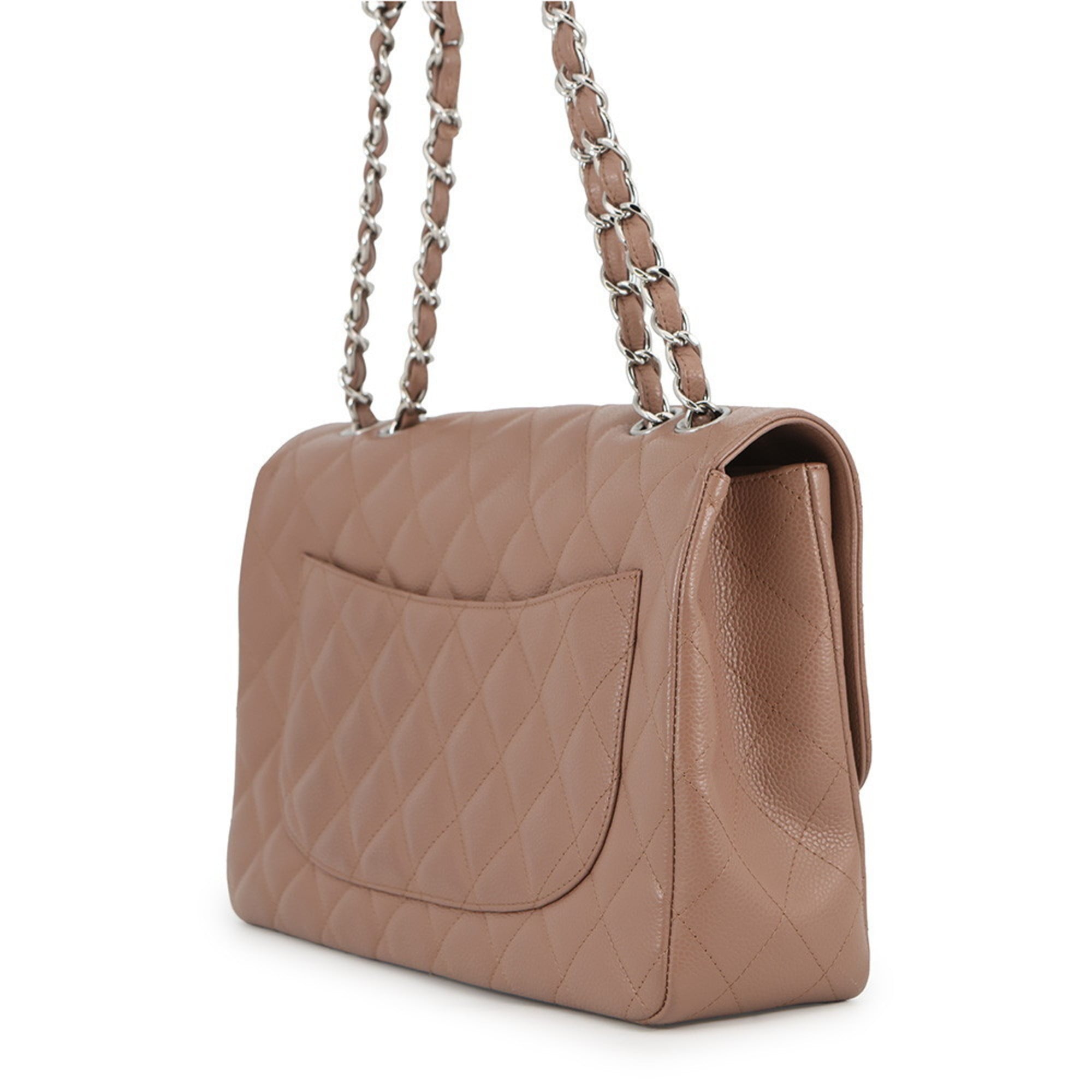 Classic Single Flap Bag Quilted Caviar Jumbo