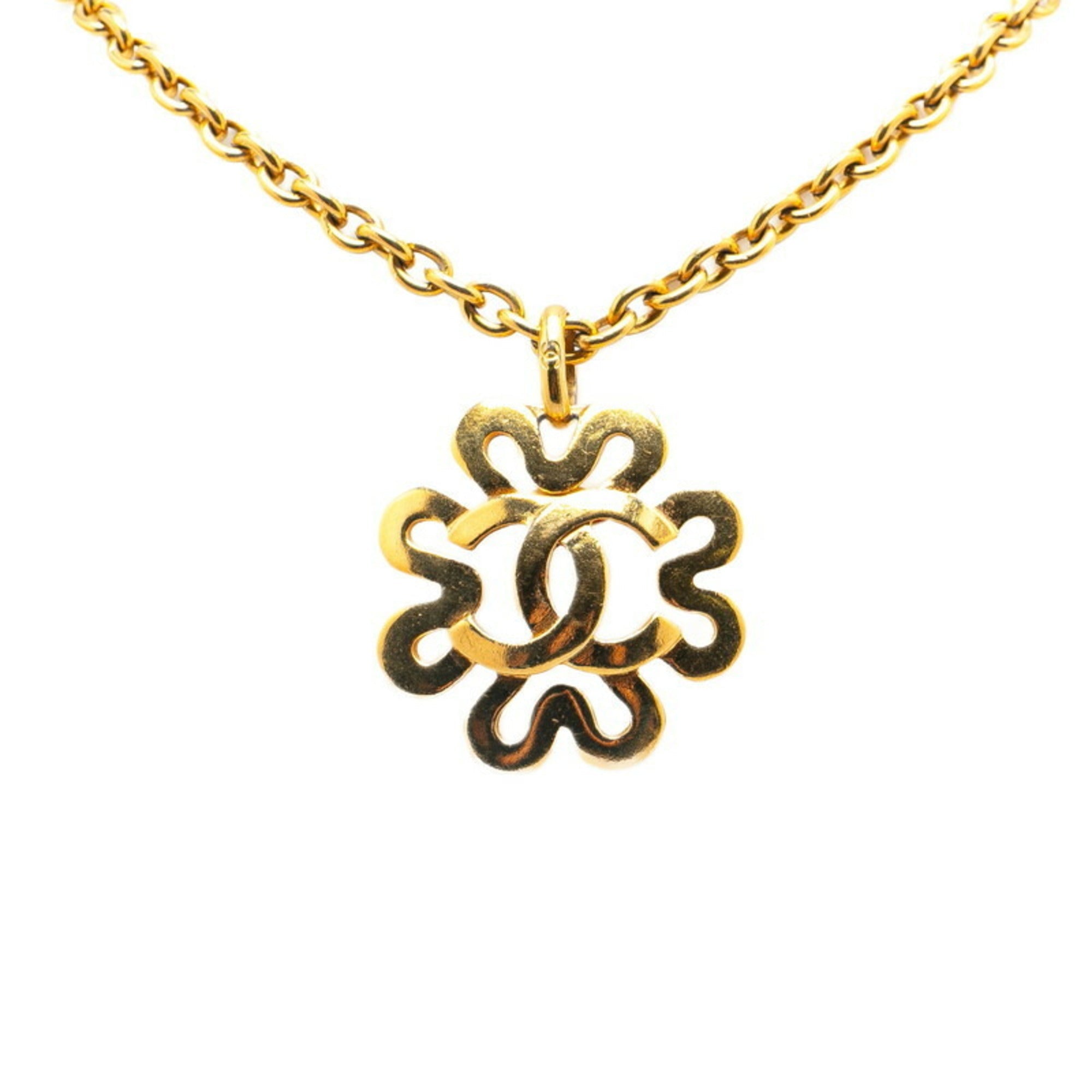 CC Logo Pendant Necklace Metal