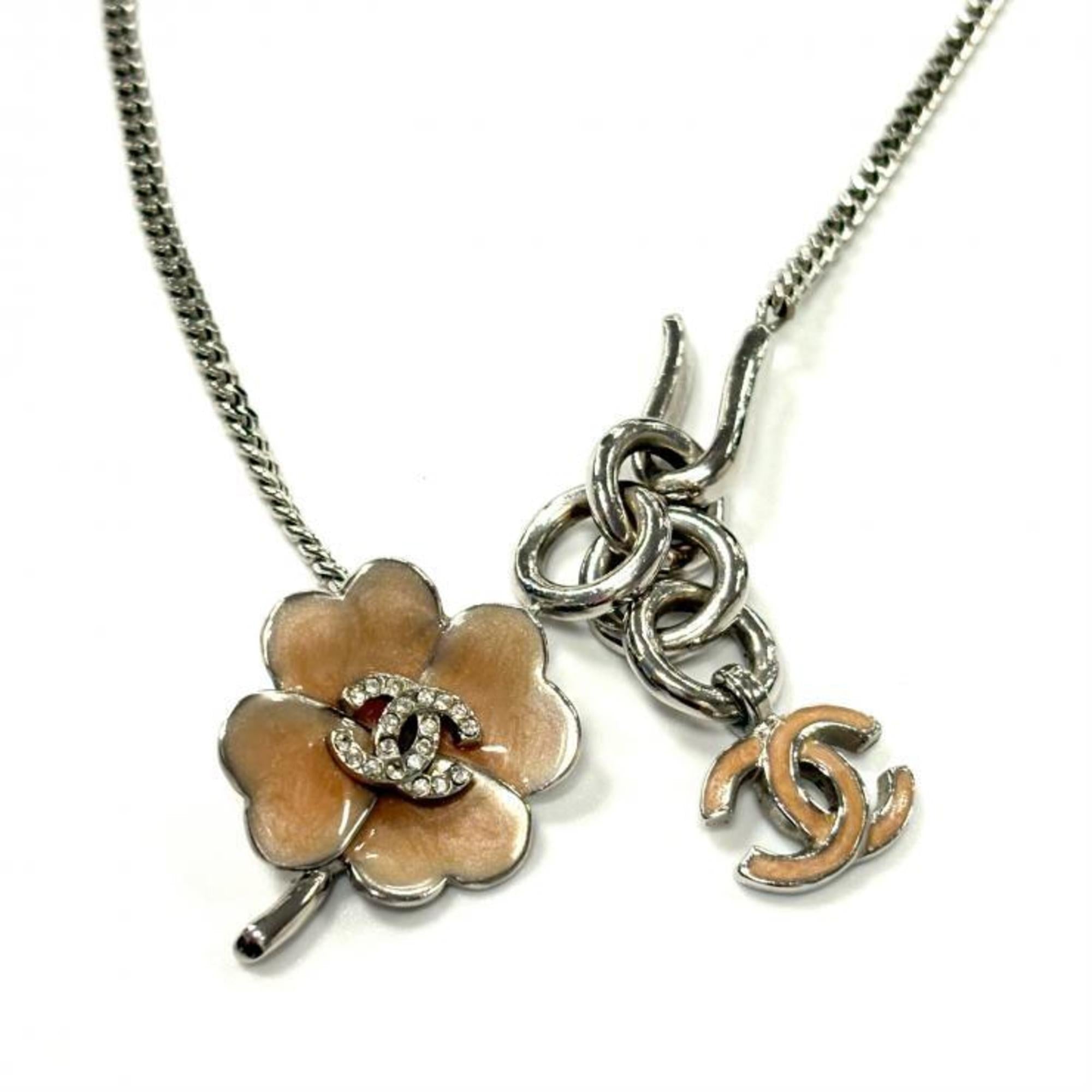 CC Logo Clover Pendant Necklace Sterling Silver