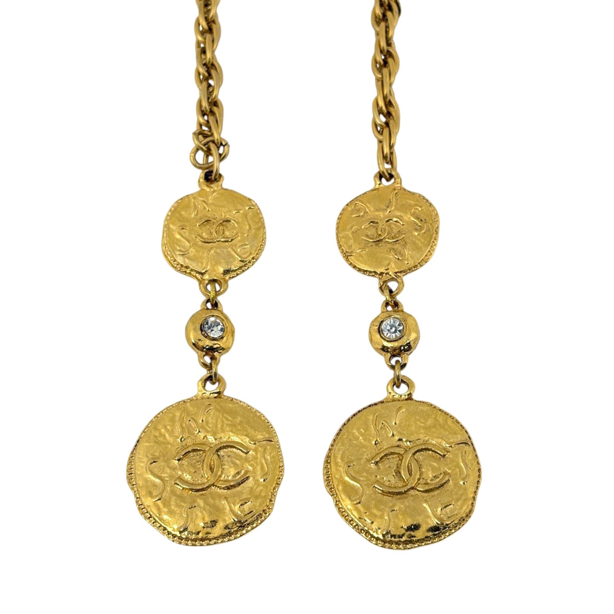 CC Logo Medal Pendant Necklace Metal