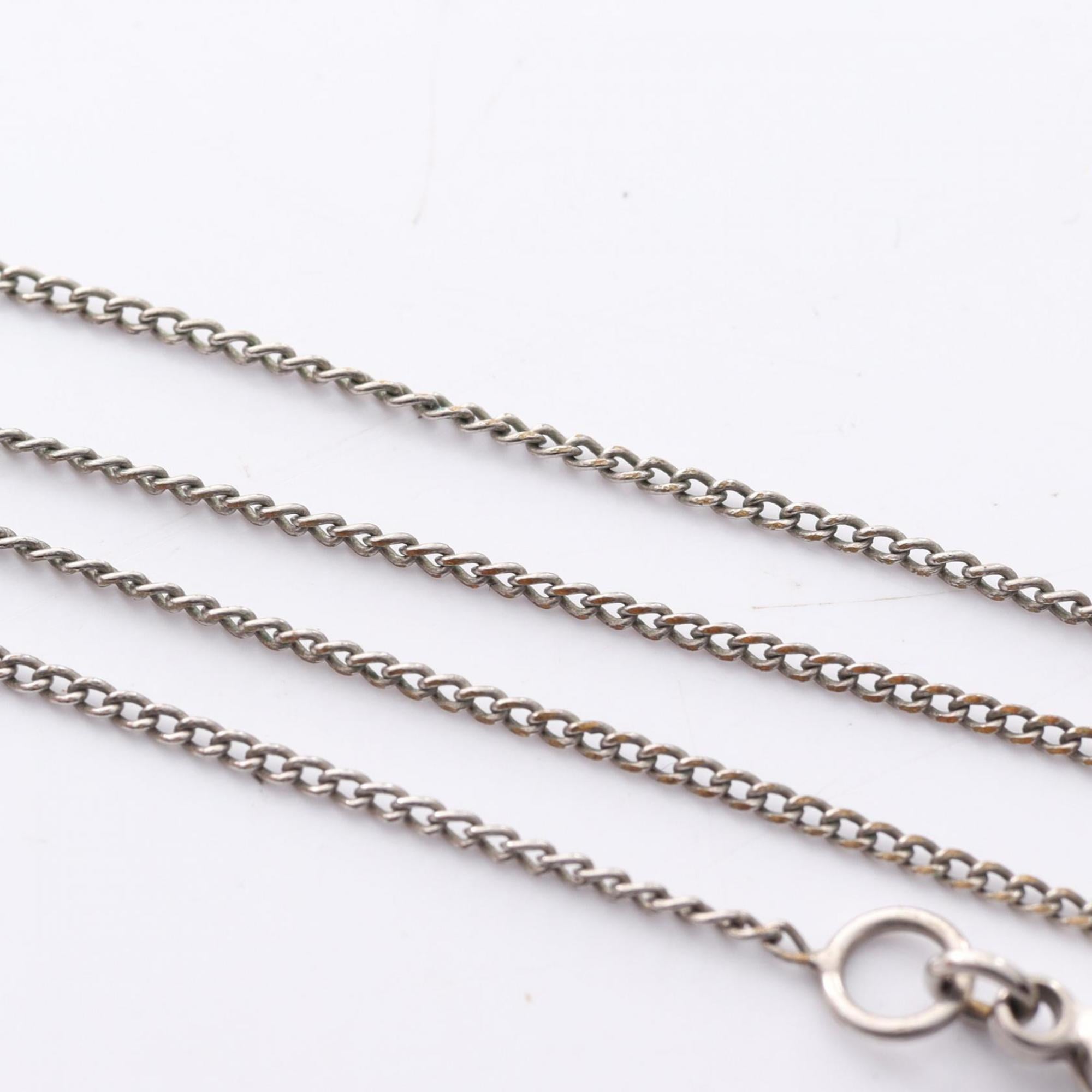 CC Logo Pendant Necklace Sterling Silver