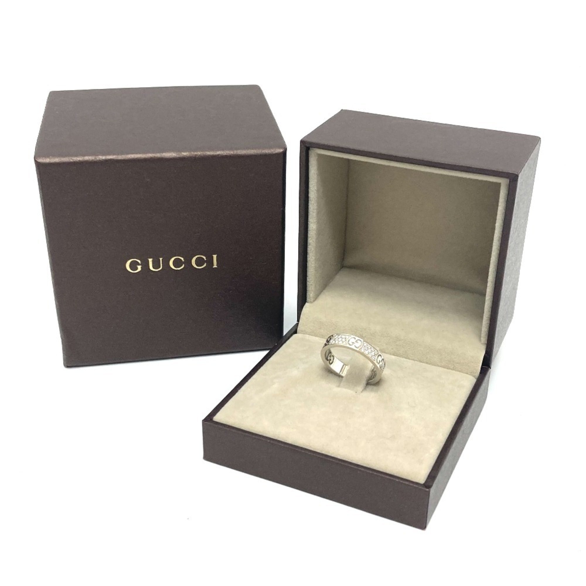 Band Ring 18K White Gold with Diamond