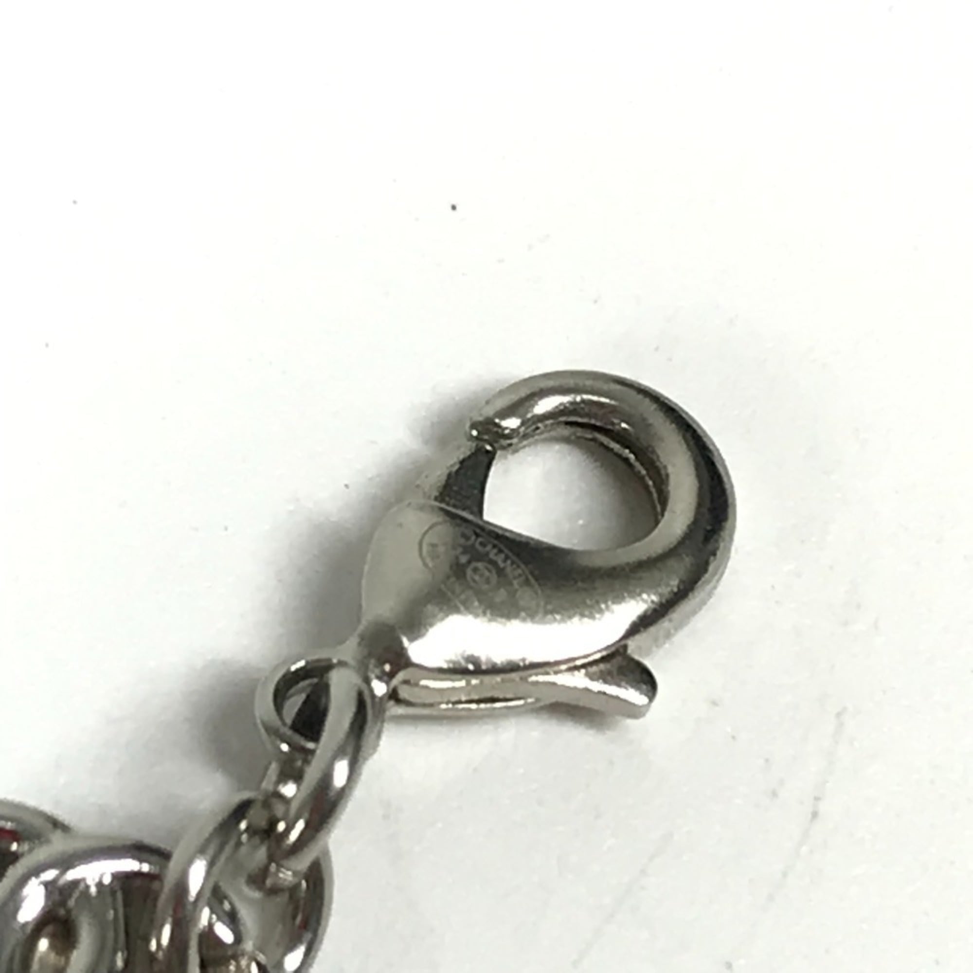 CC Logo Pendant Necklace Silver-Tone Metal