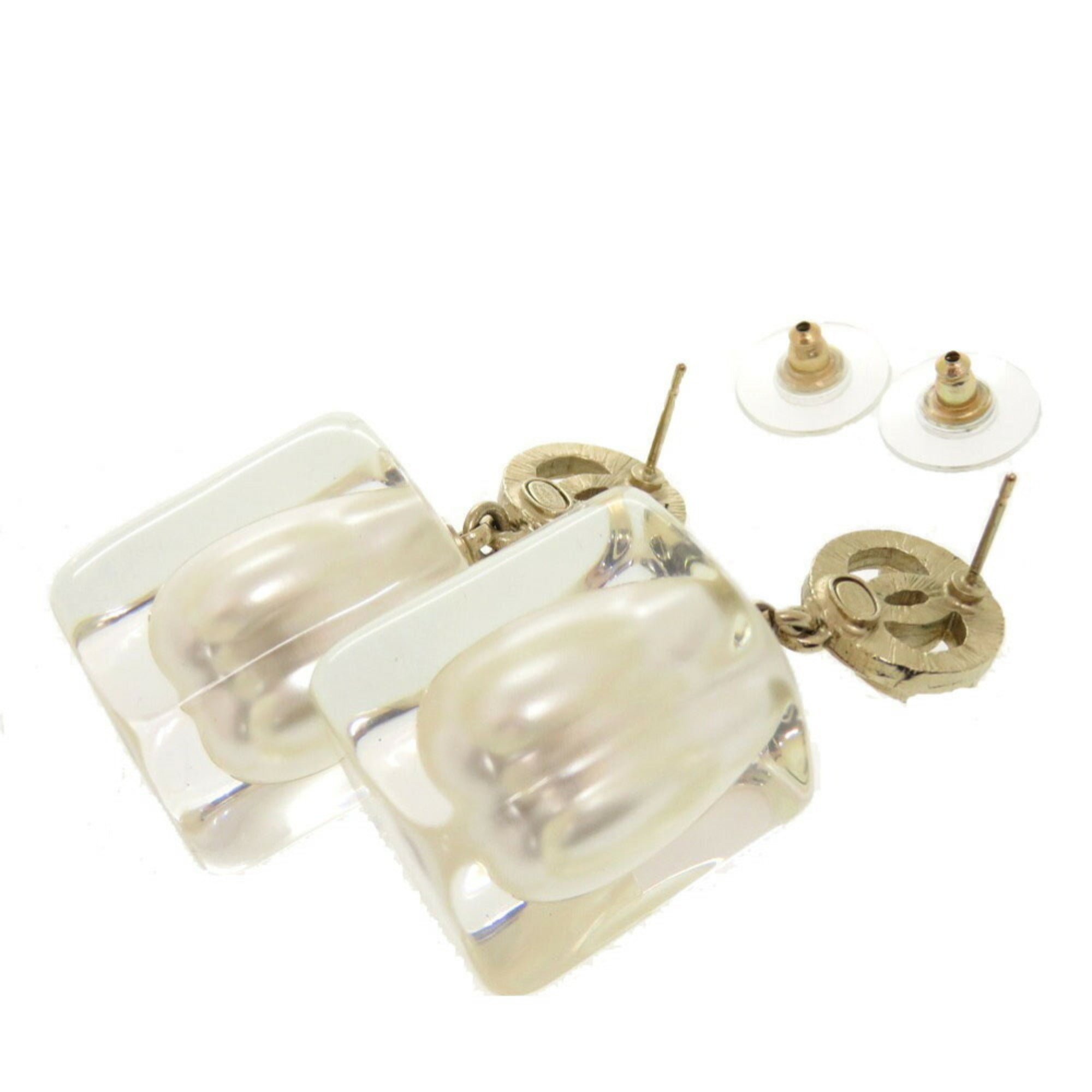 CC Logo Earrings Gold-Tone Metal