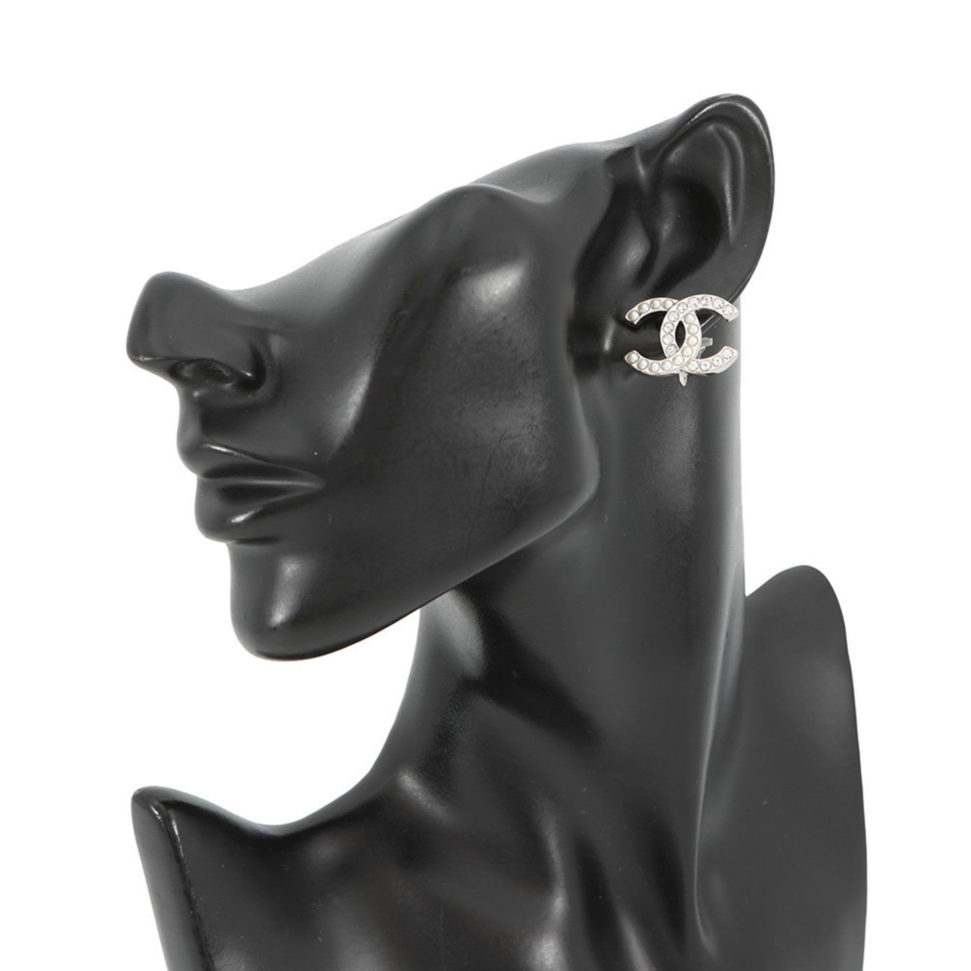 CC Logo Clip-On Earrings Metal