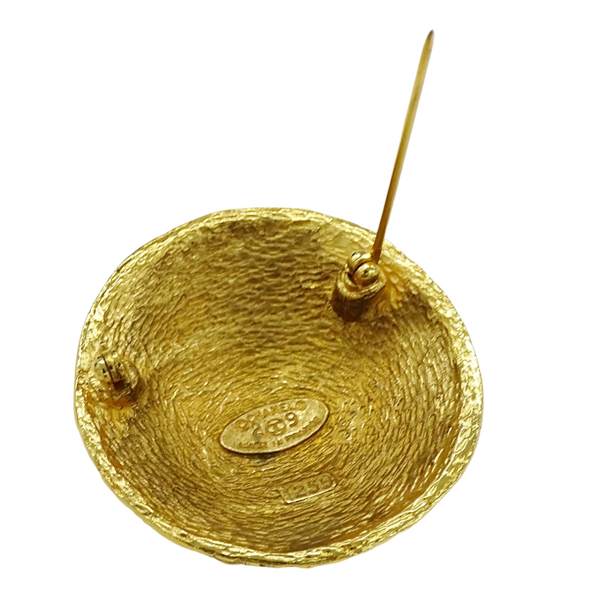 CC Logo Brooch Metal