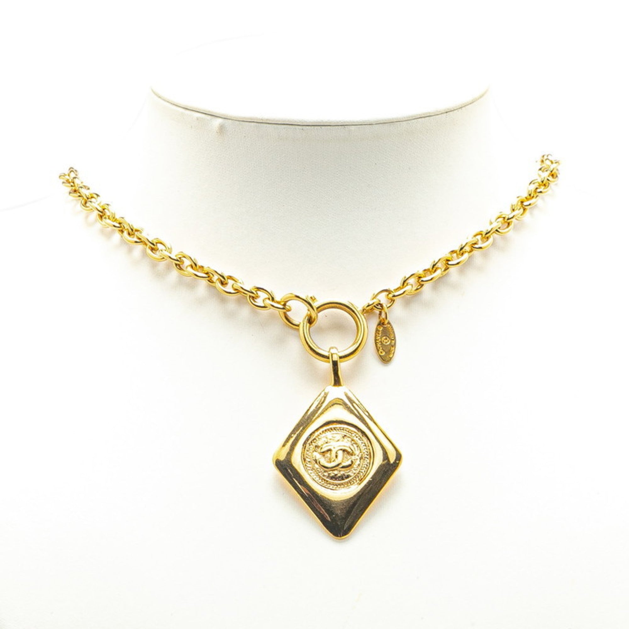 CC Logo Pendant Necklace Metal