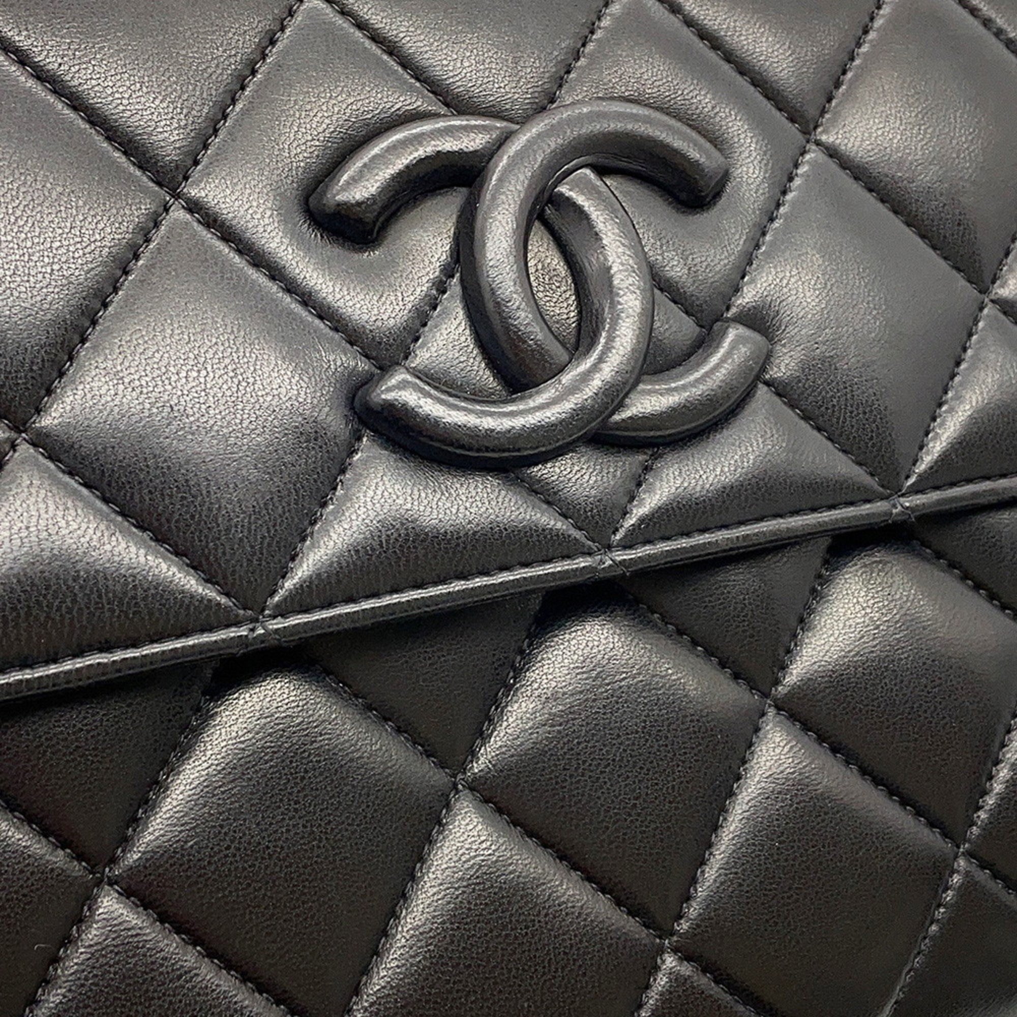 Vintage Covered CC Flap Bag Quilted Lambskin Medium