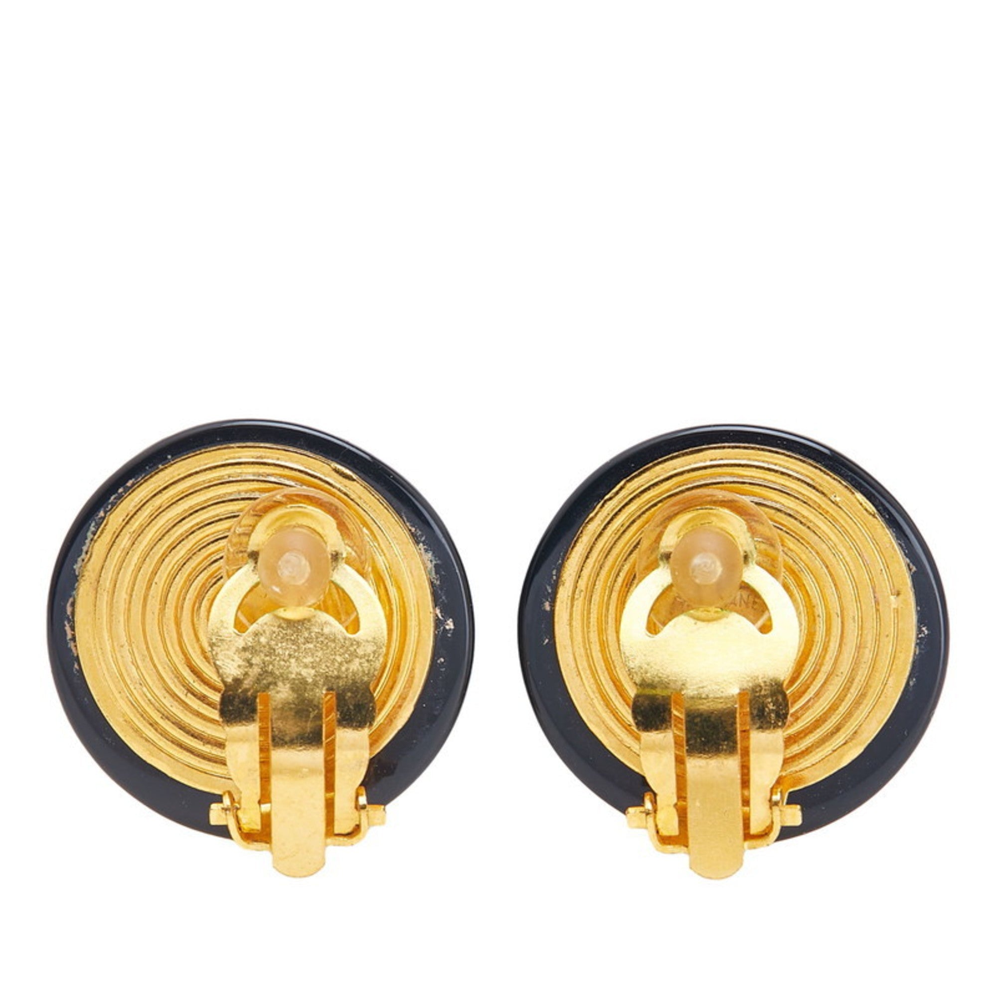 CC Logo Clip-On Earrings Gold-Tone Metal Gold-Tone Metal