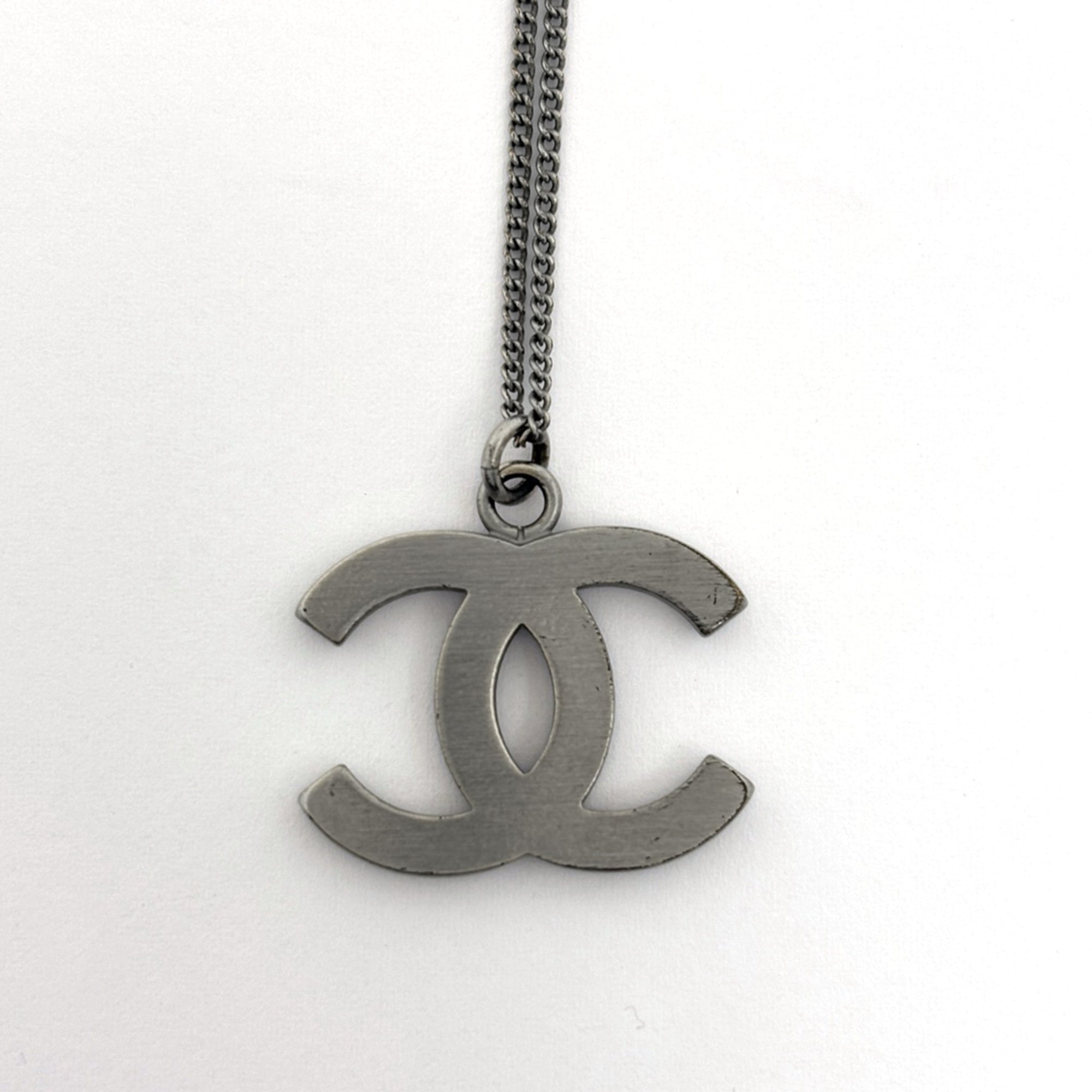CC Logo Pendant Necklace Metal
