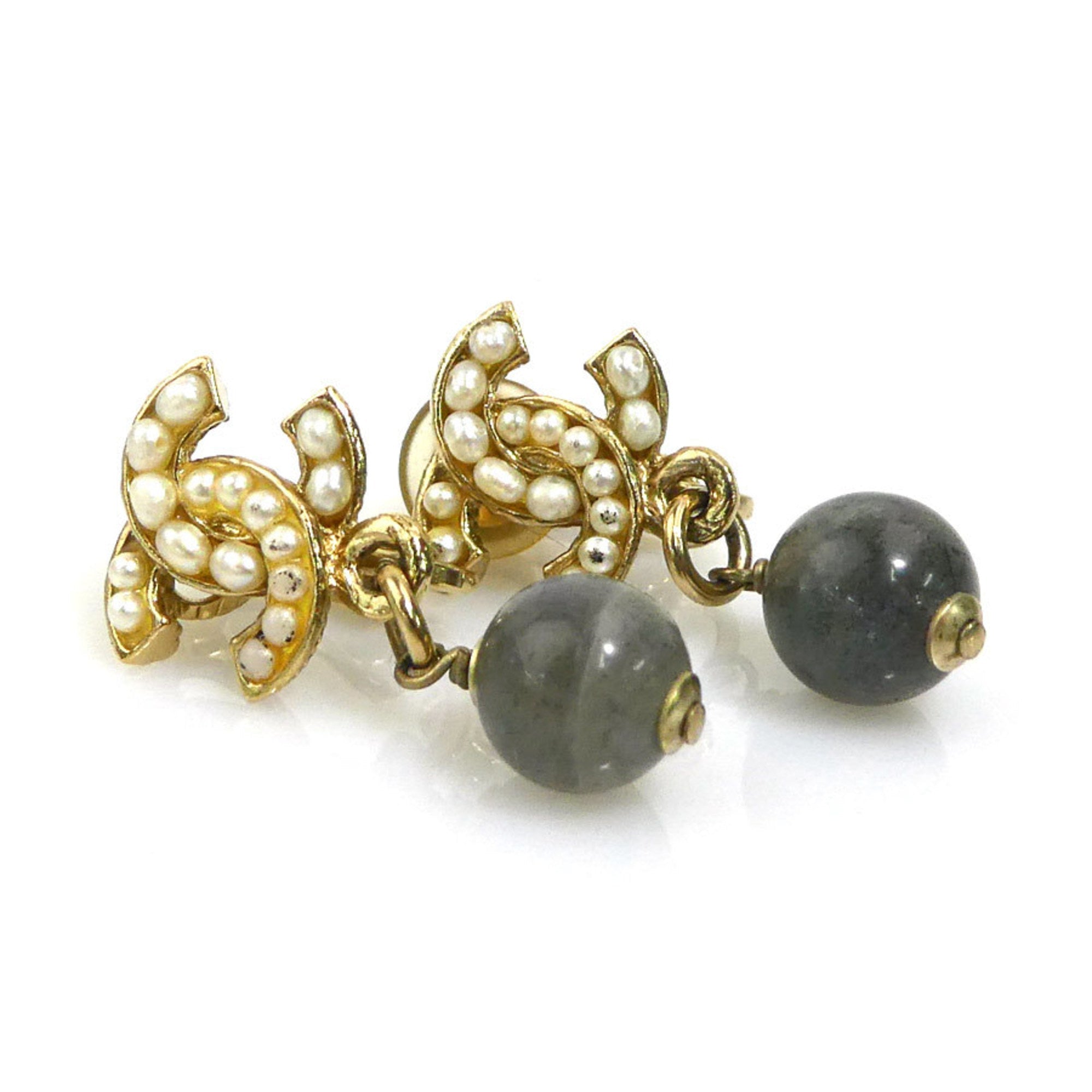 Clip-On Earrings Pearl Clip-On Gold-Tone Metal
