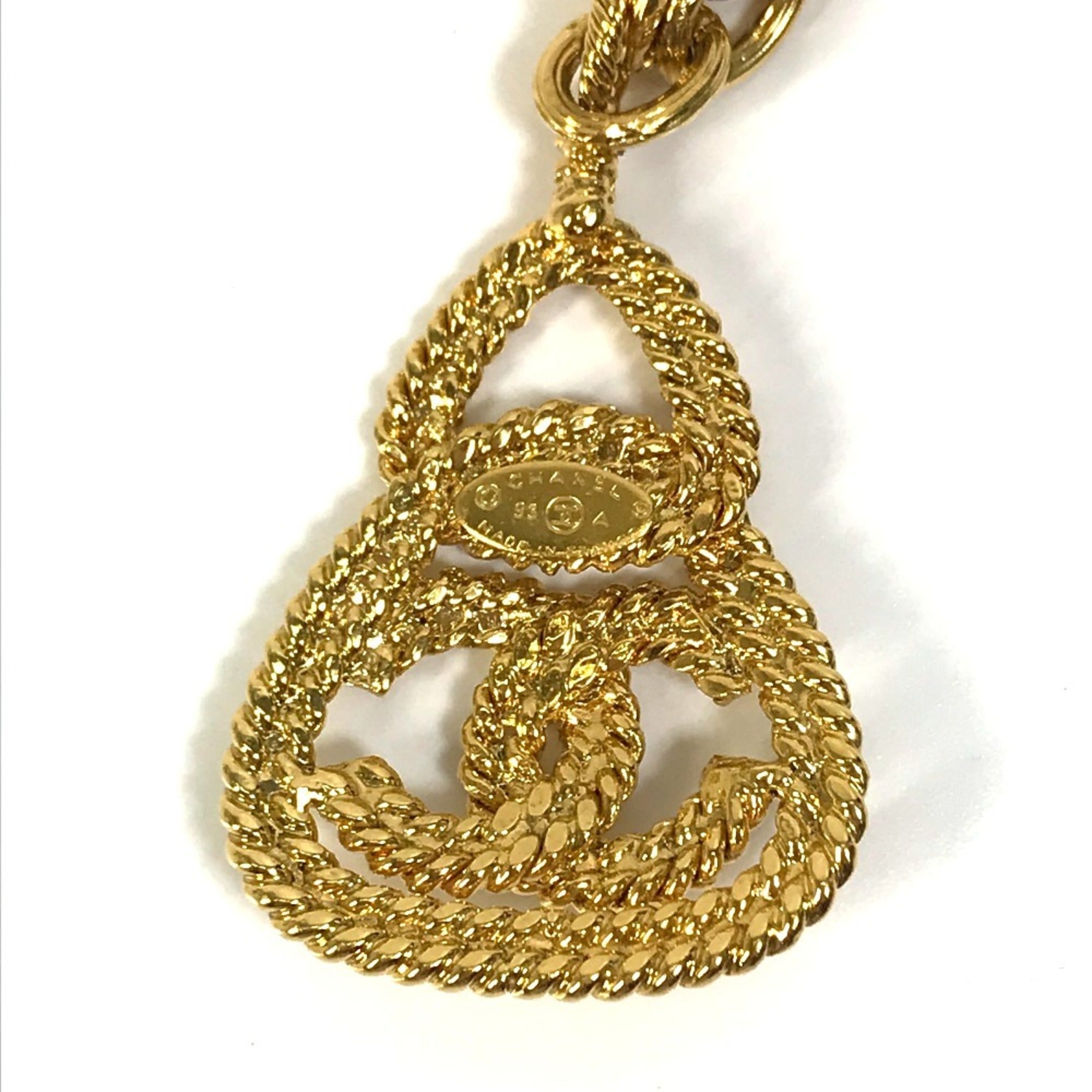 CC Logo Chain Pendant Necklace Metal