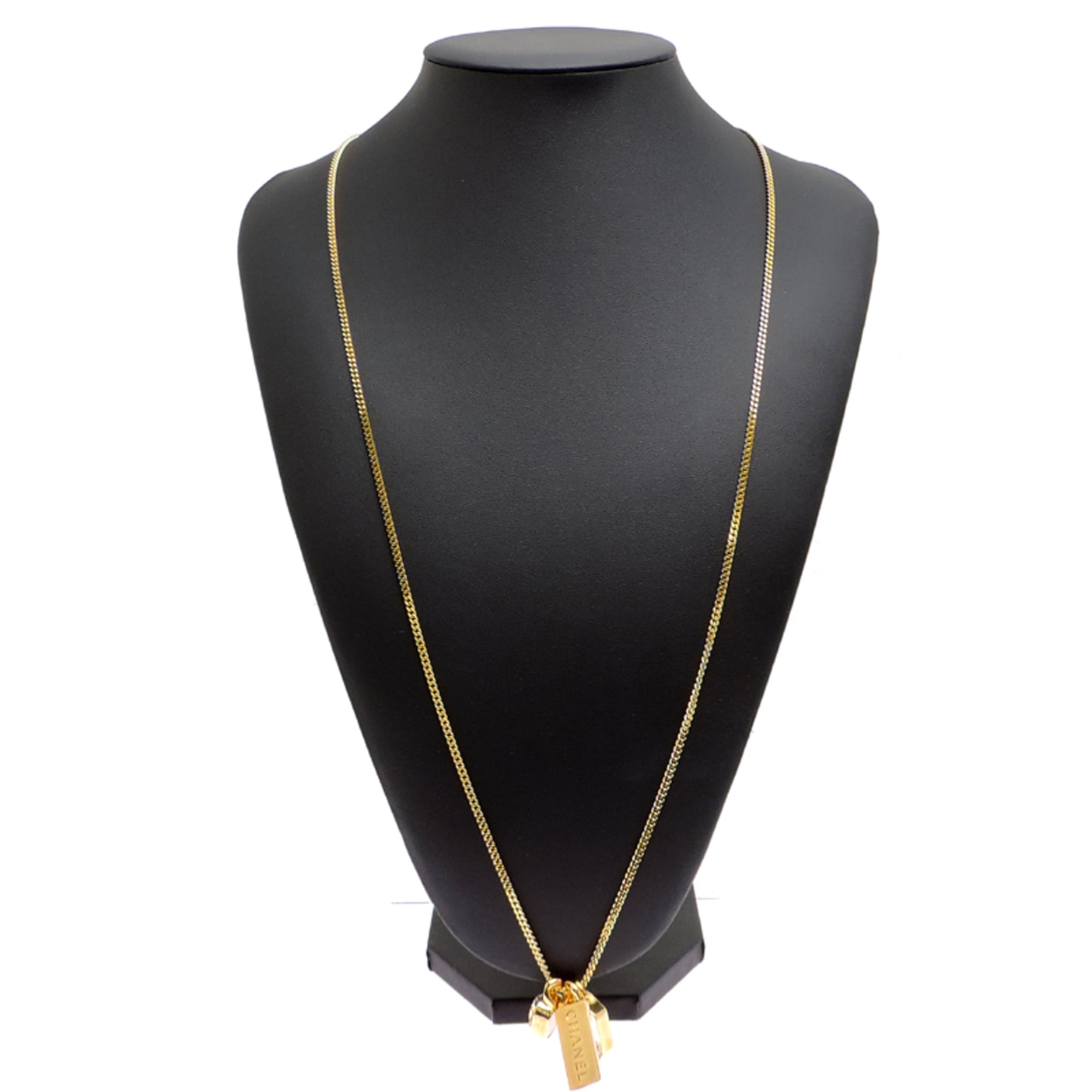 CC Logo Pendant Necklace Metal
