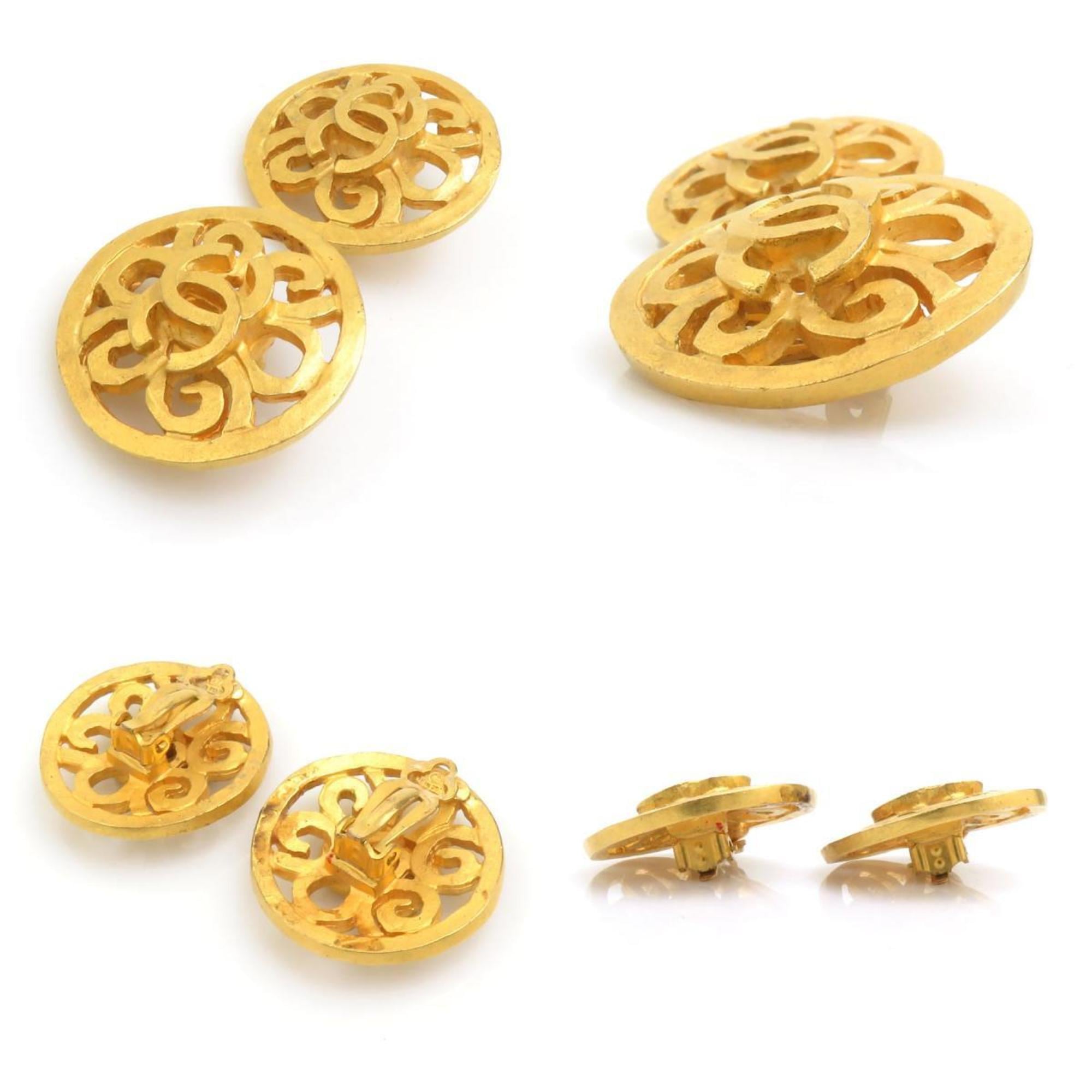 Clip-On Earrings Clip-On Gold-Tone Metal