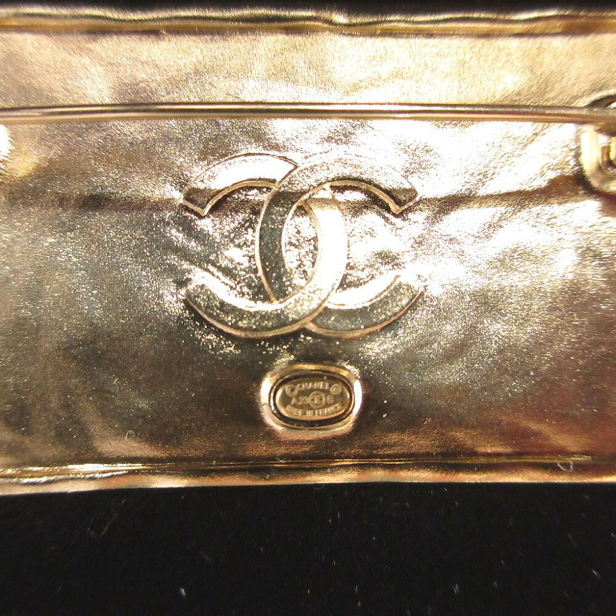 Brooch Metal Black and Gold