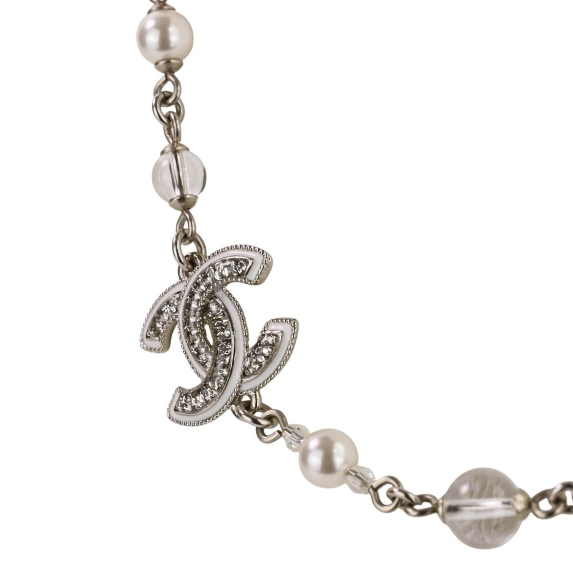 CC Logo Pendant Necklace Sterling Silver
