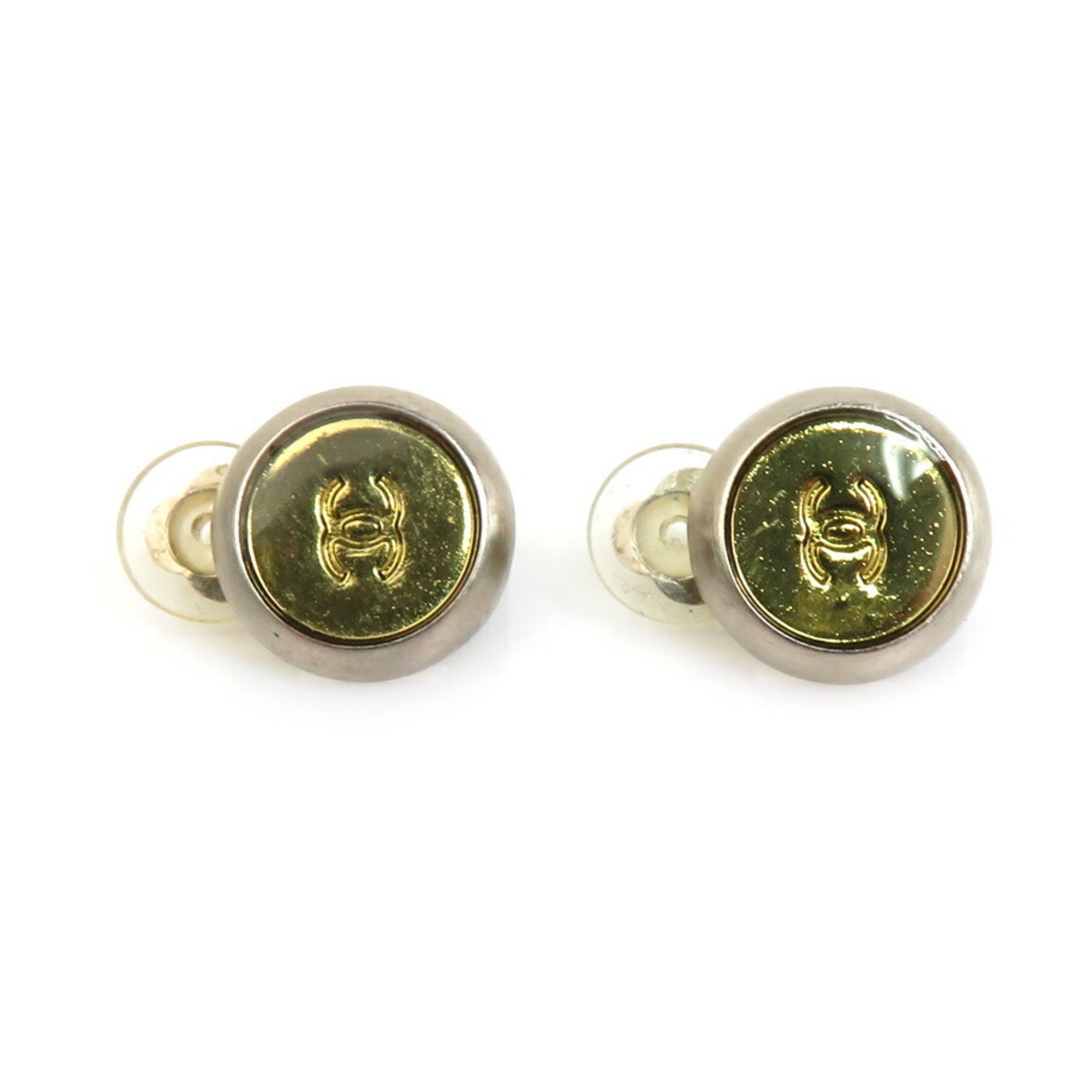 CC Logo Clip-On Earrings Gold-Tone Metal Gold-Tone Metal