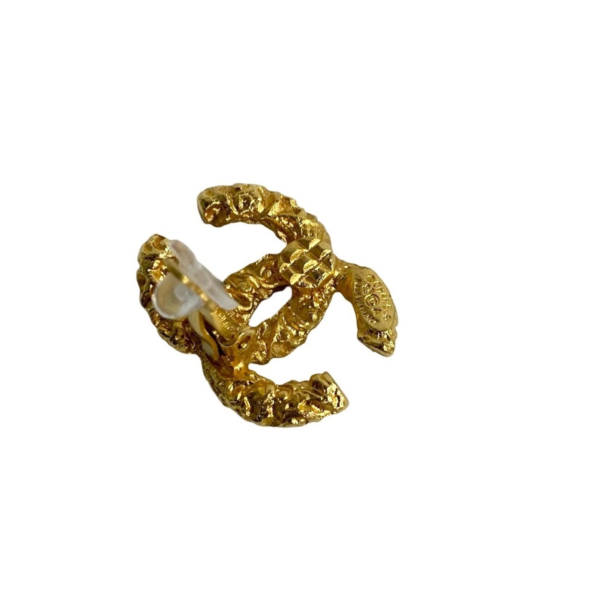 CC Logo Earrings Metal Gold-Tone Metal