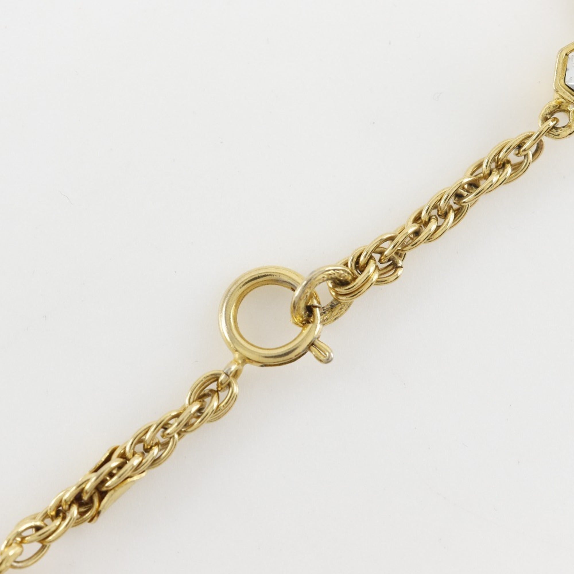 CC Logo Pendant Necklace Gold-Tone Metal