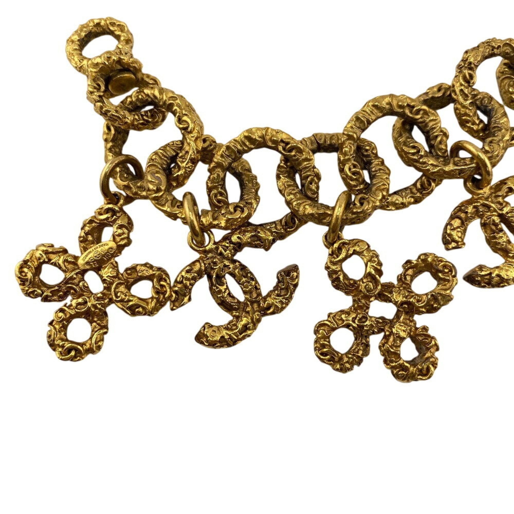 Clover Lava Ankle Bracelet Gold with Rice