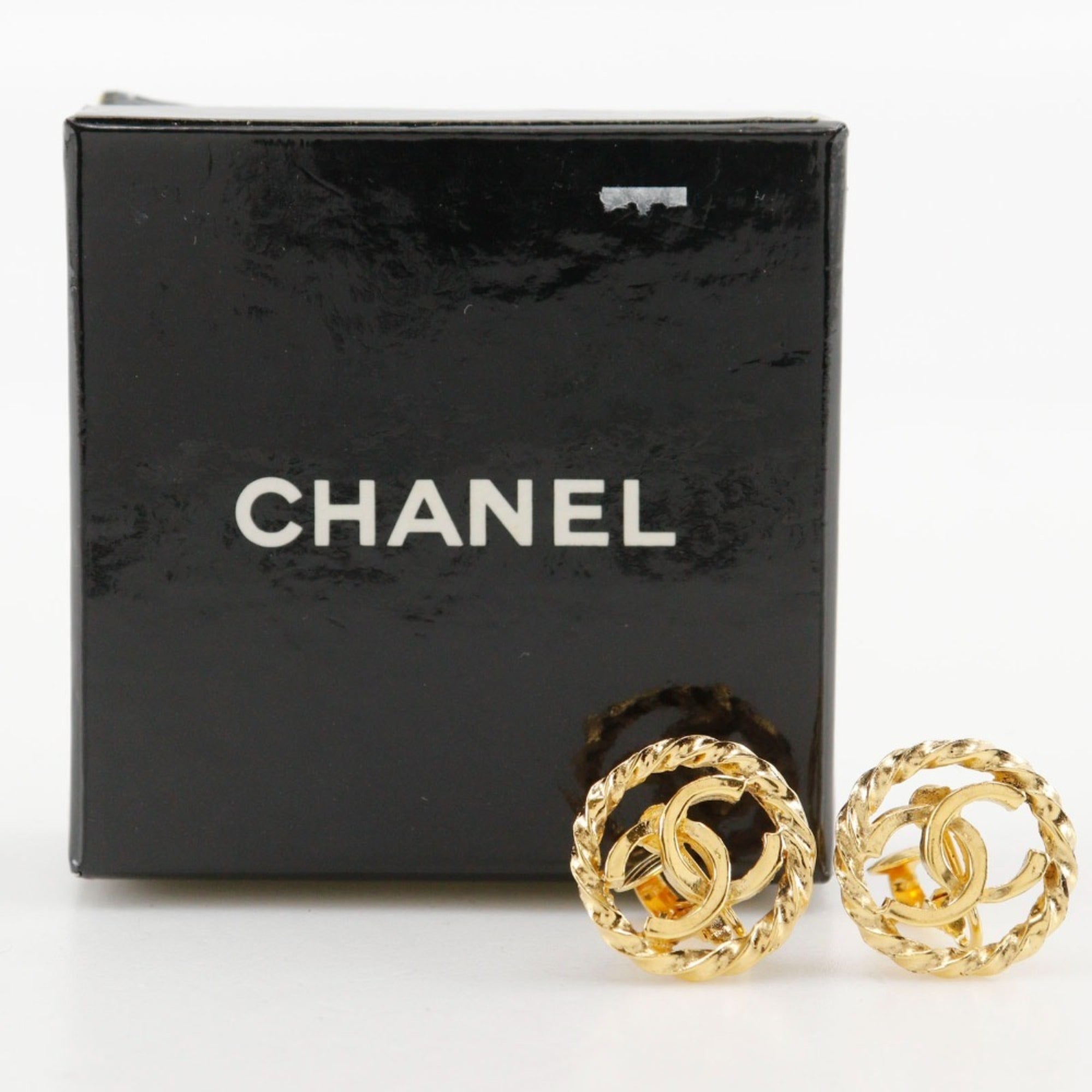 CC Logo Clip-On Earrings Metal
