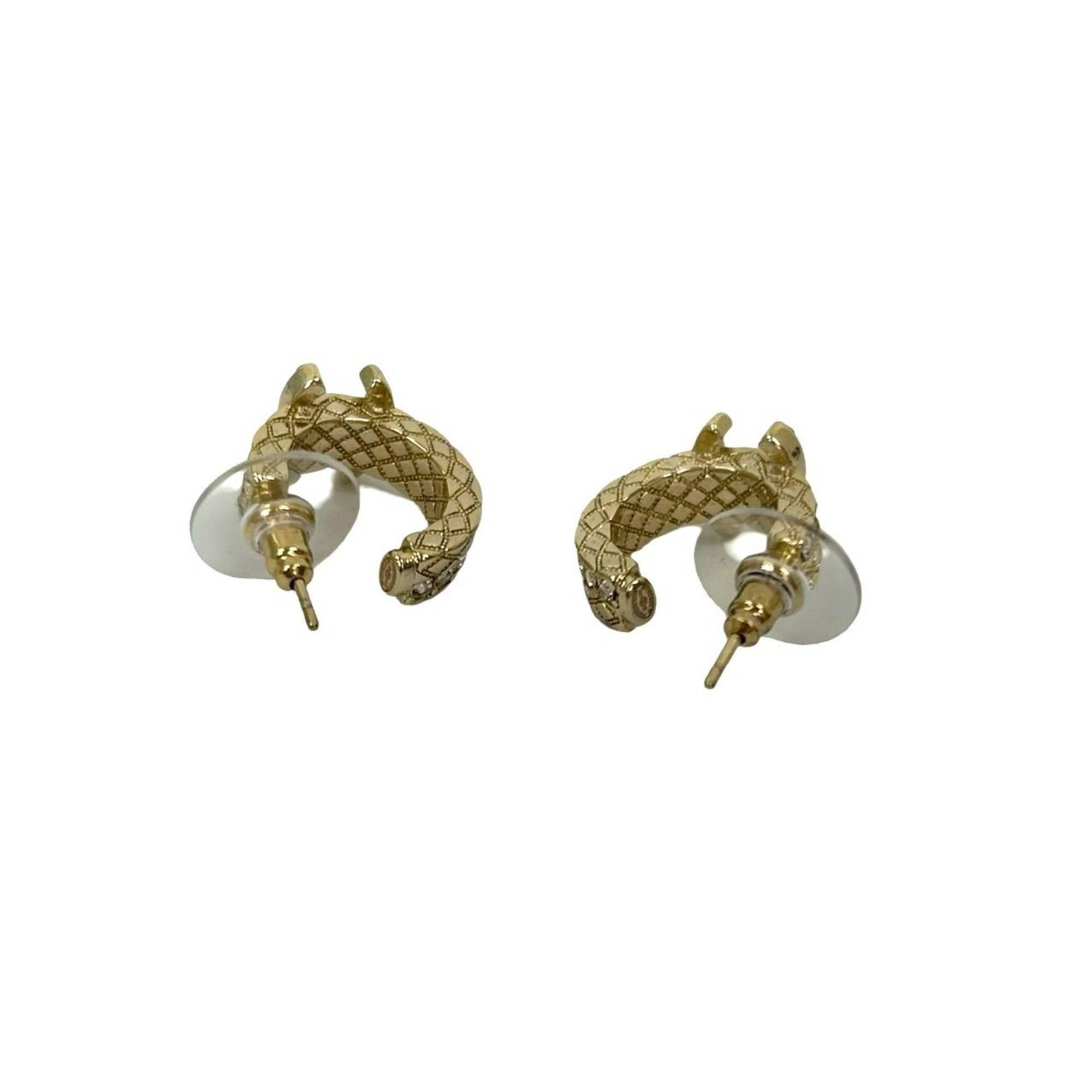 CC Logo Earrings Metal Gold-Tone Metal