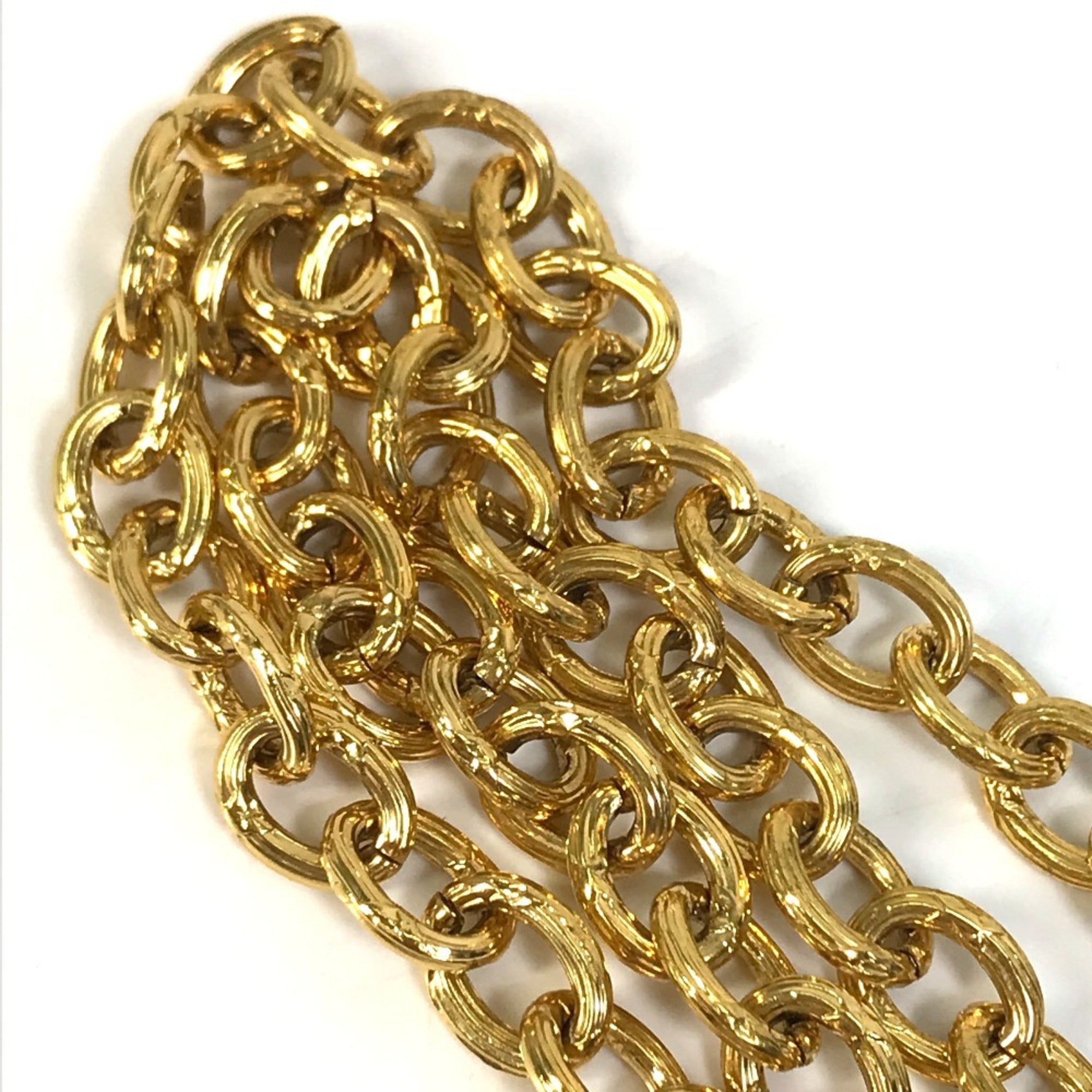 CC Logo Chain Pendant Necklace Metal