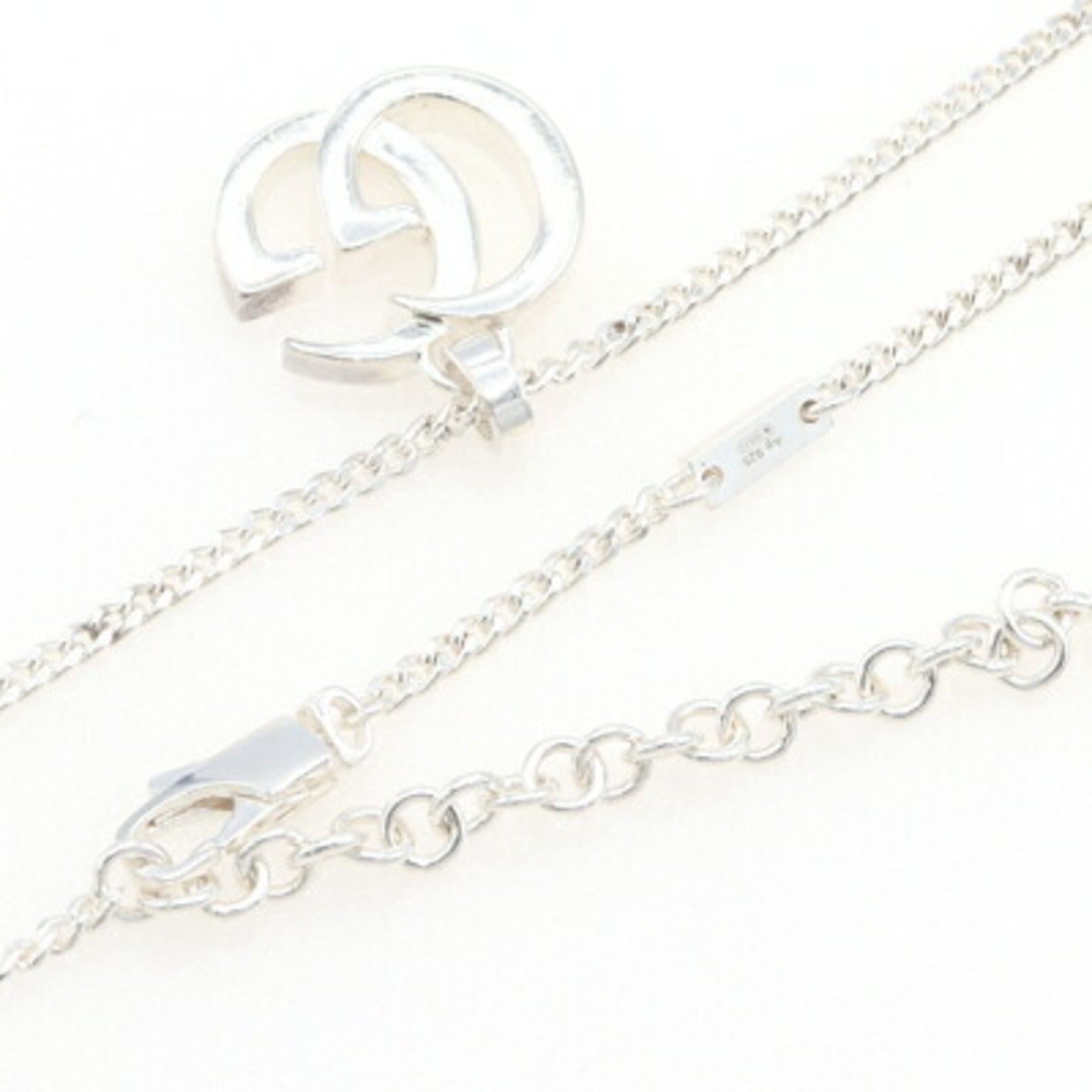Double G Pendant Necklace Sterling Silver