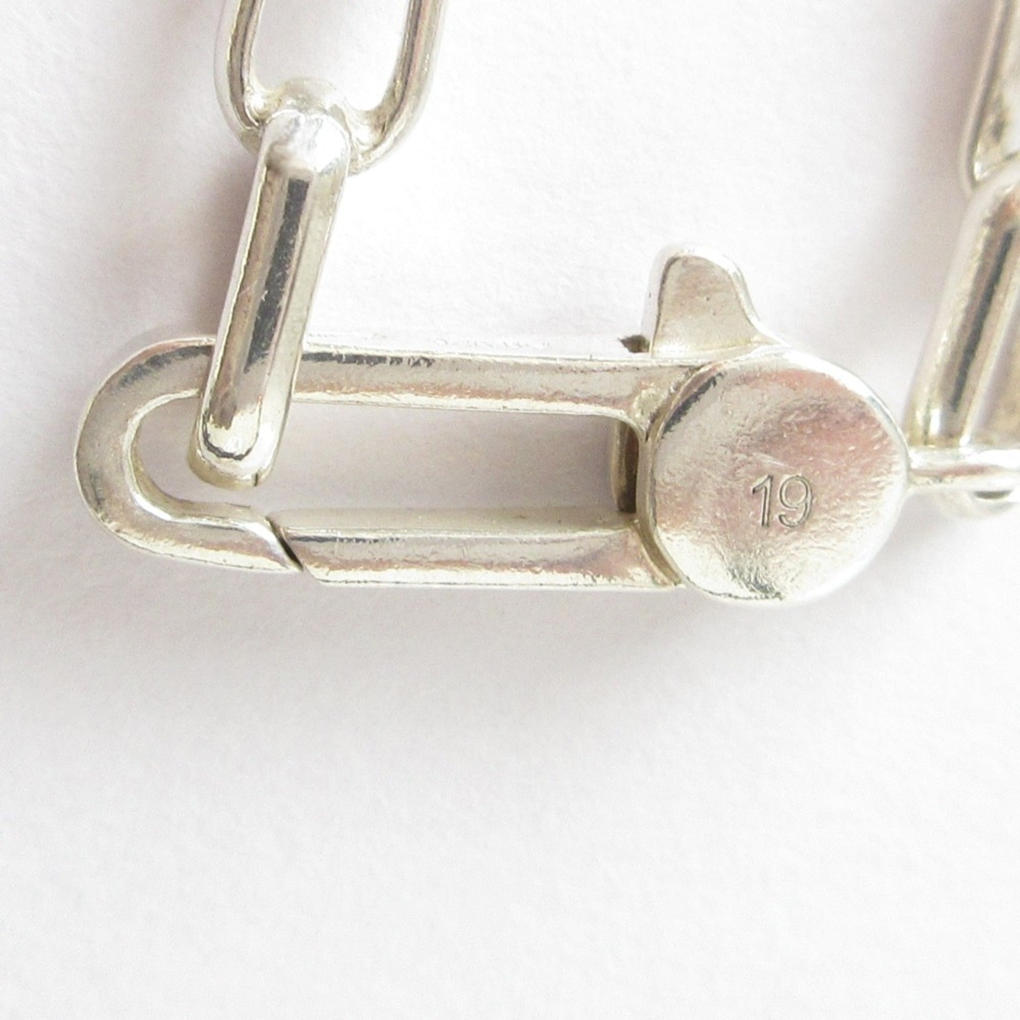 GG Interlocking Chain Bracelet Sterling Silver 19cm