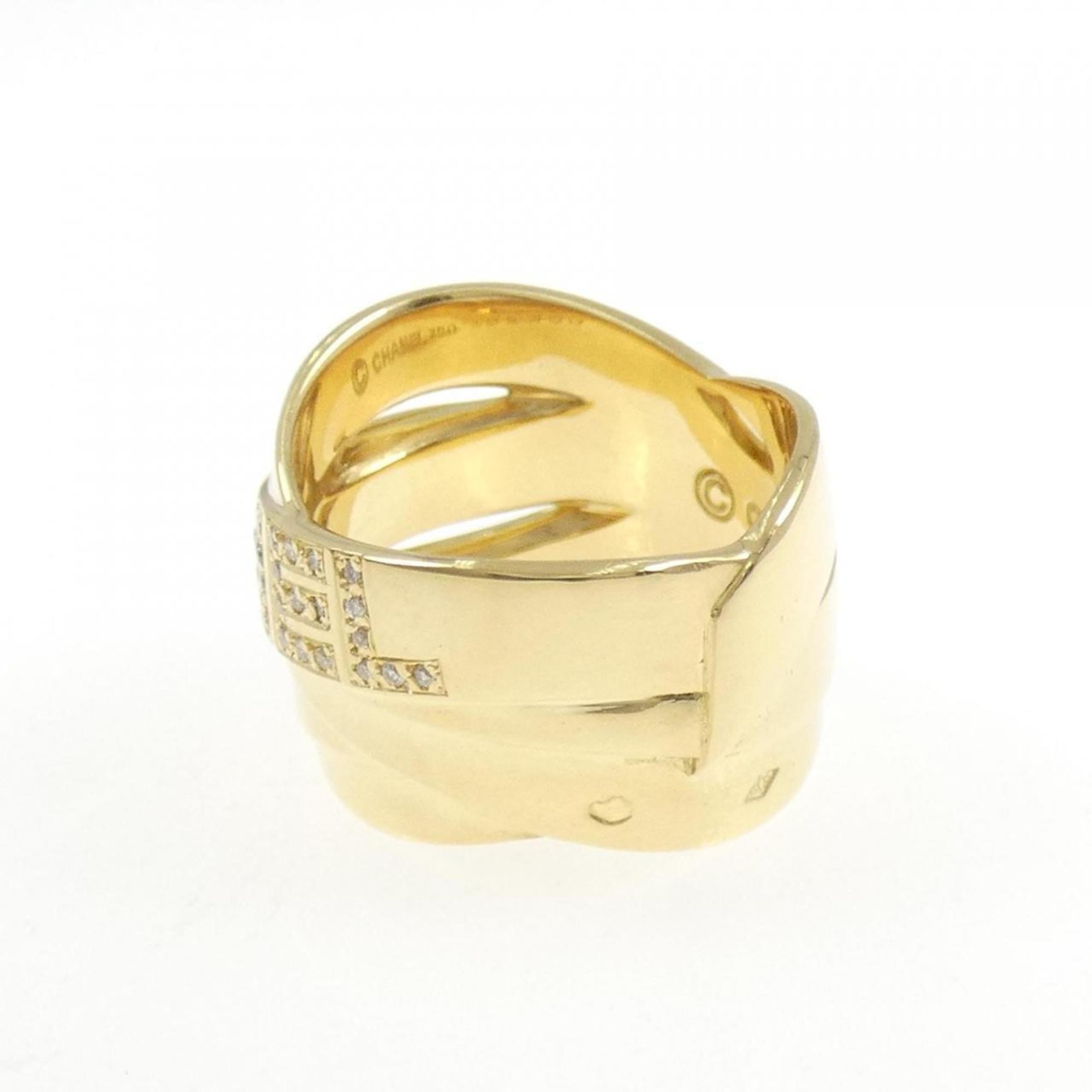 Band Ring 18K Yellow Gold with Diamond